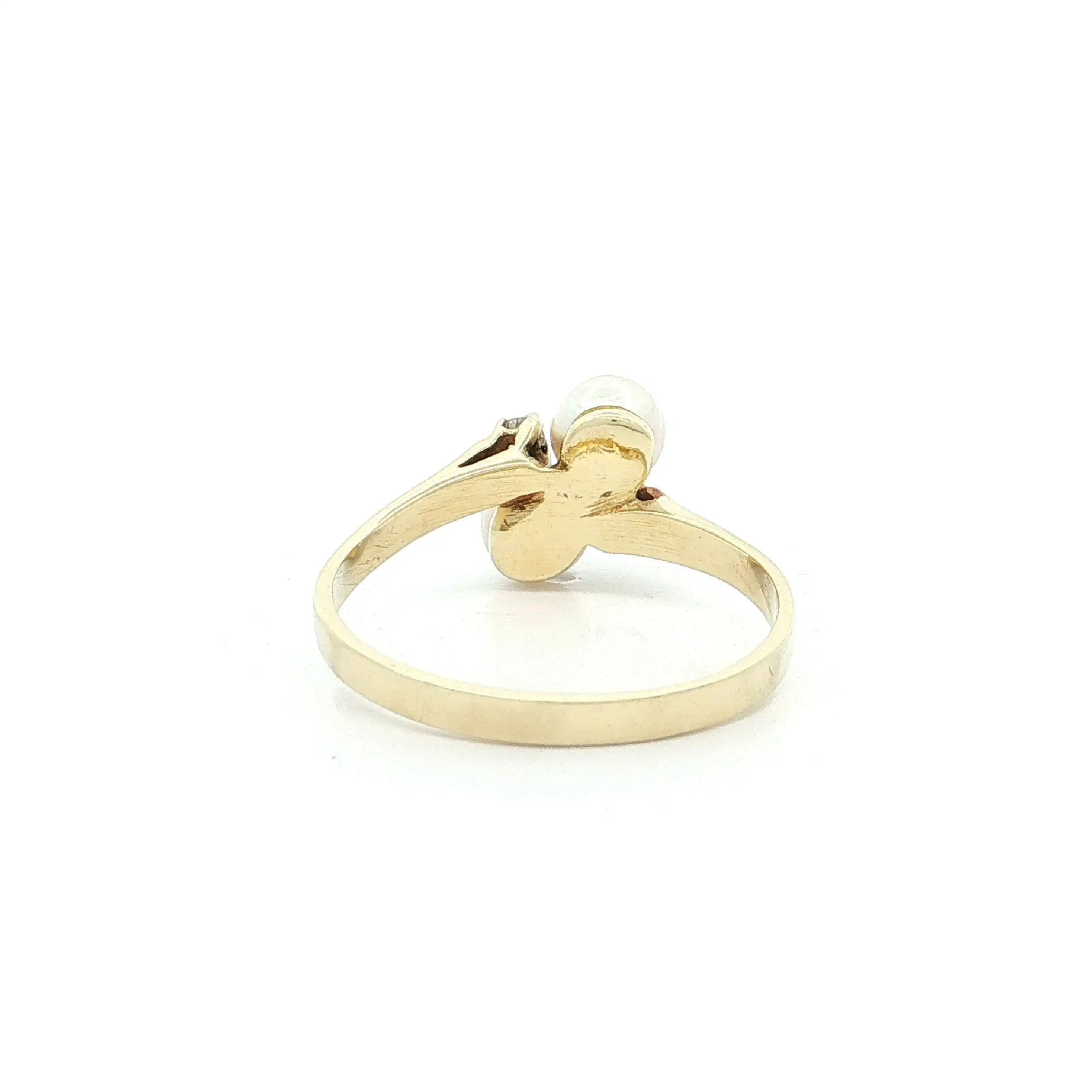 Ring Gelbgold mit Perlen und Diamanten Ring Gelbgold mit Perlen und Diamanten