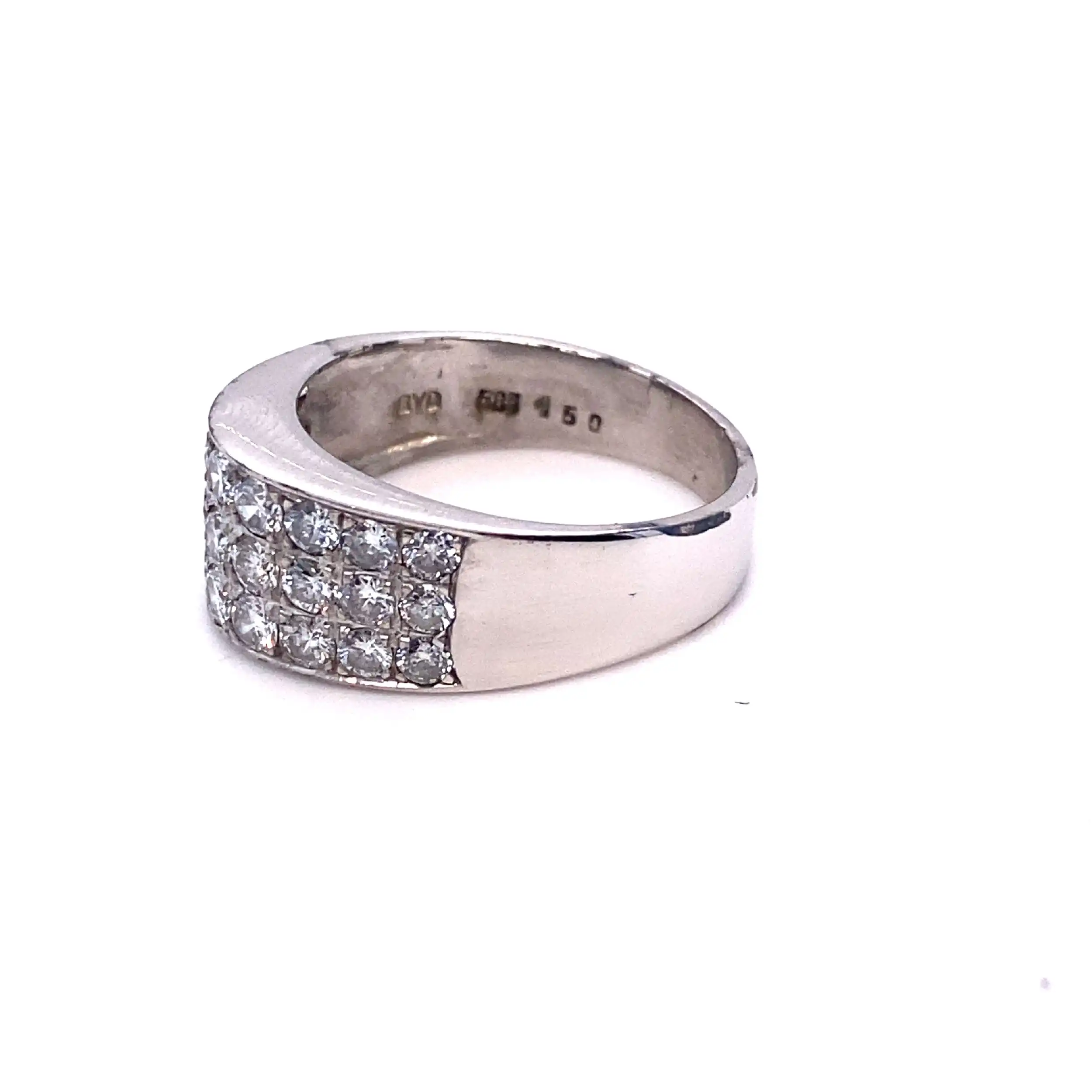 Ring Weißgold mit Brillanten, graviert mit 1,5ct Ring Weißgold mit Brillanten, graviert mit 1,5ct