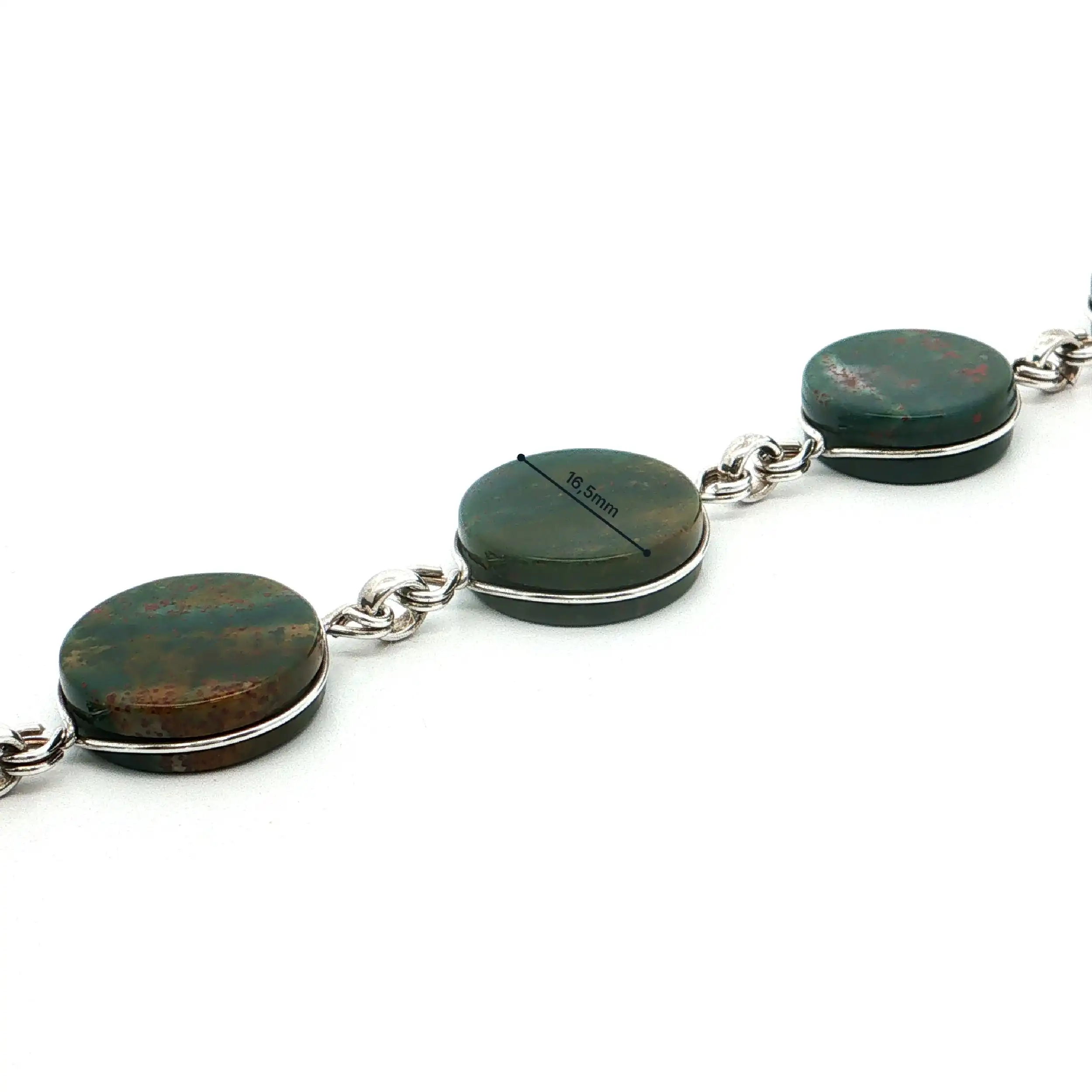 Armband Silber mit Blutsteinen
