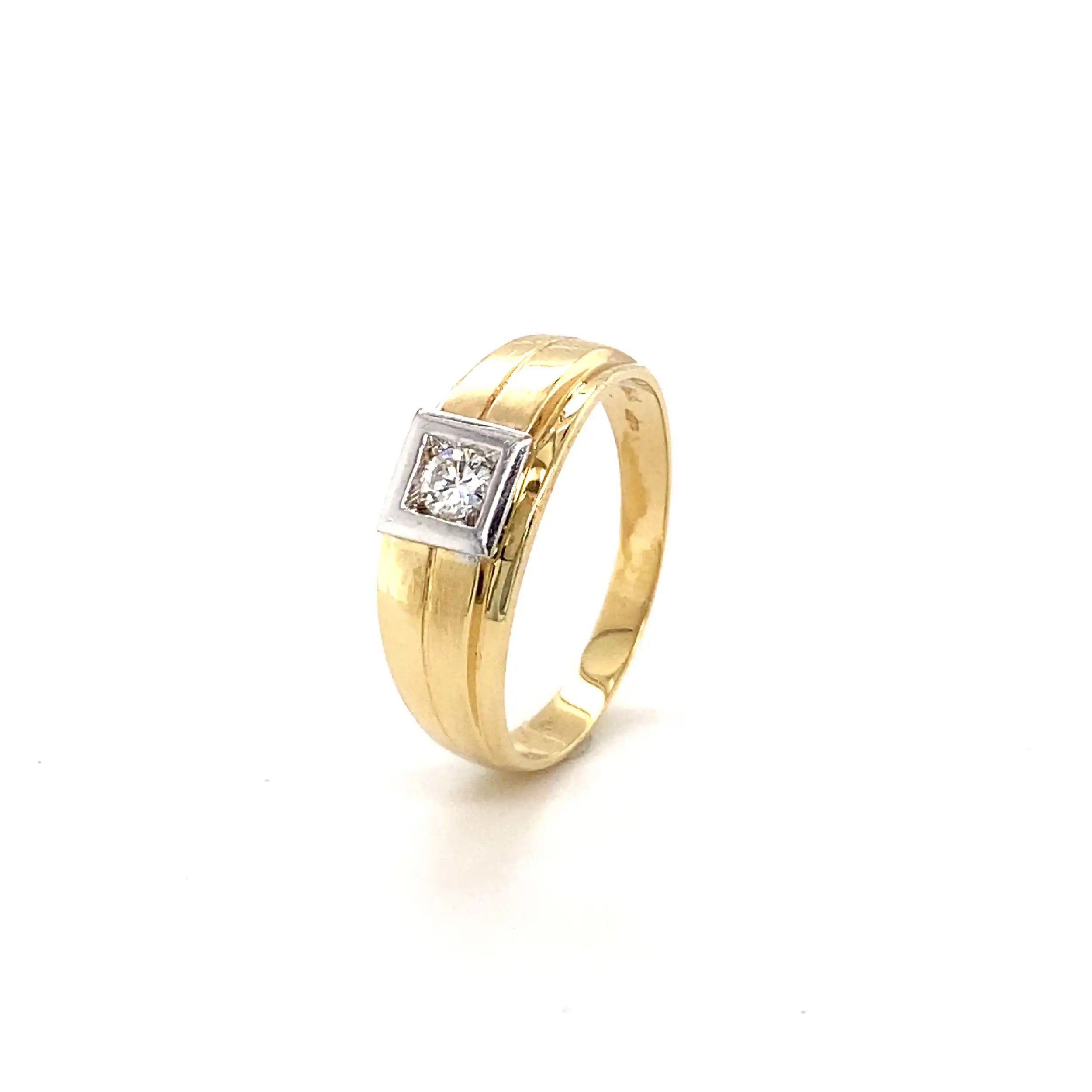 Ring Bicolor mit Brillant Ring Bicolor mit Brillant