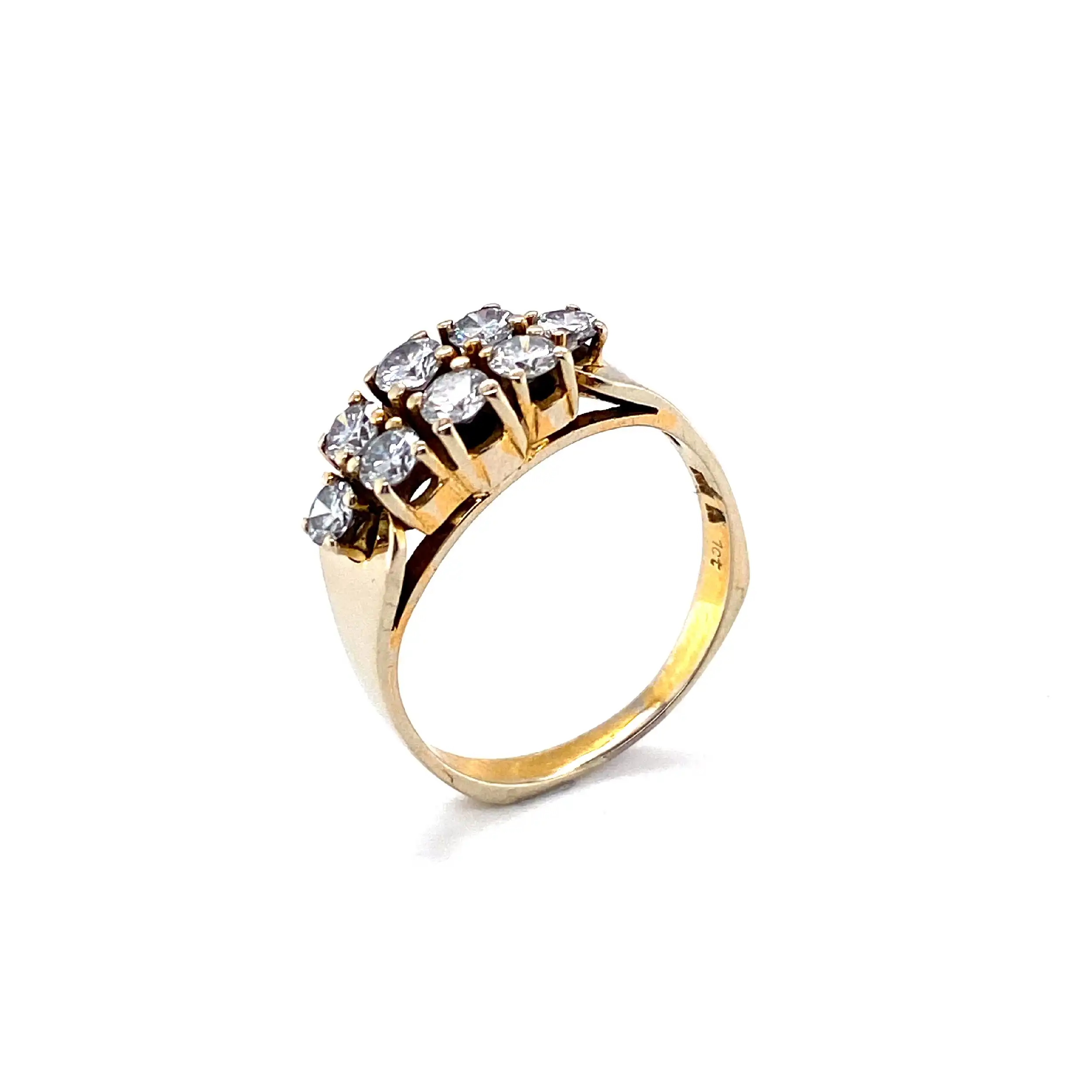 Ring Gelbgold mit Brillanten, graviert mit 1,0ct Ring Gelbgold mit Brillanten, graviert mit 1,0ct