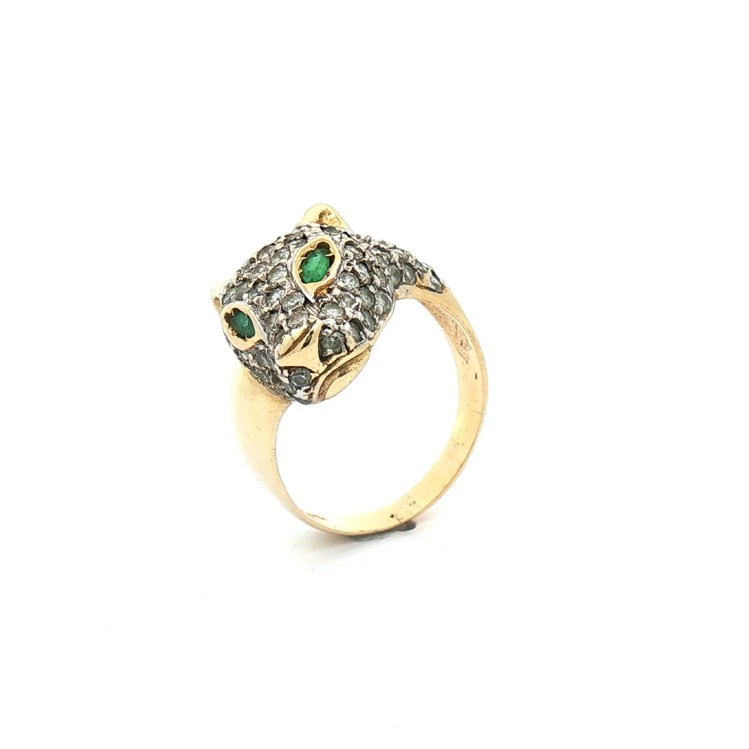 Ring Gelbgold Tiger mit Zirkonia