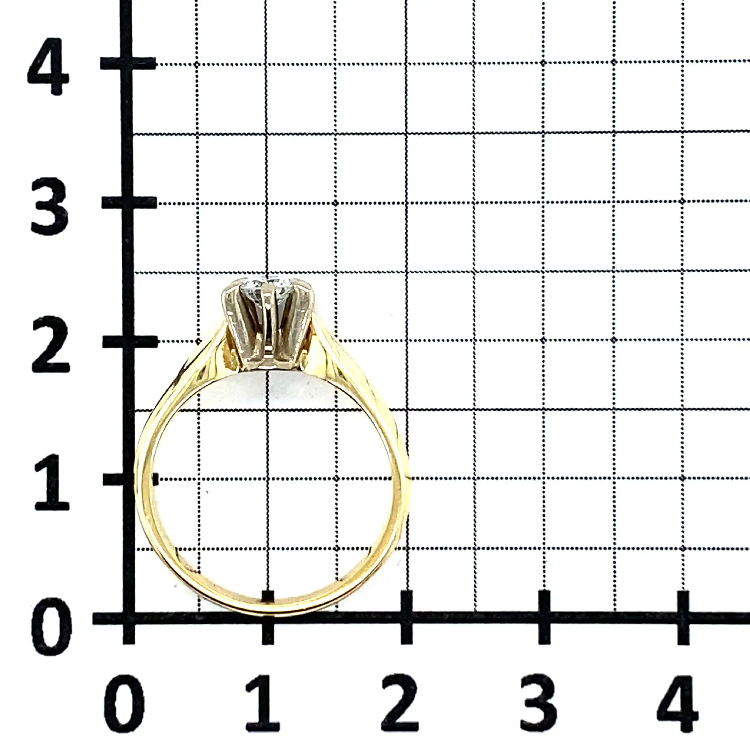 Ring Bicolor mit Brillant, graviert mit 0,32ct. Ring Bicolor mit Brillant, graviert mit 0,32ct.