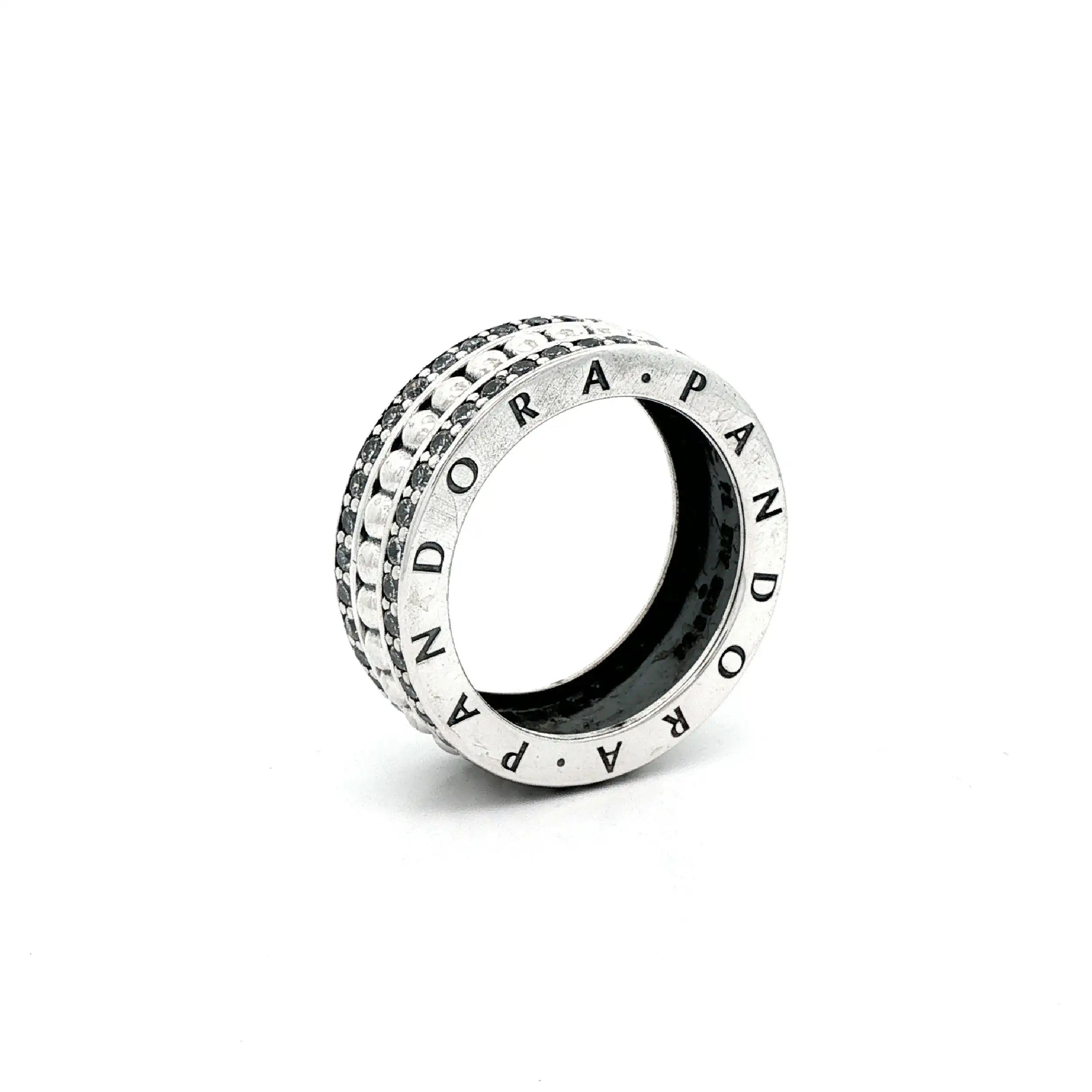 Ring Silber Pandora mit Kugeln und Zirkonia Ring Silber Pandora mit Kugeln und Zirkonia