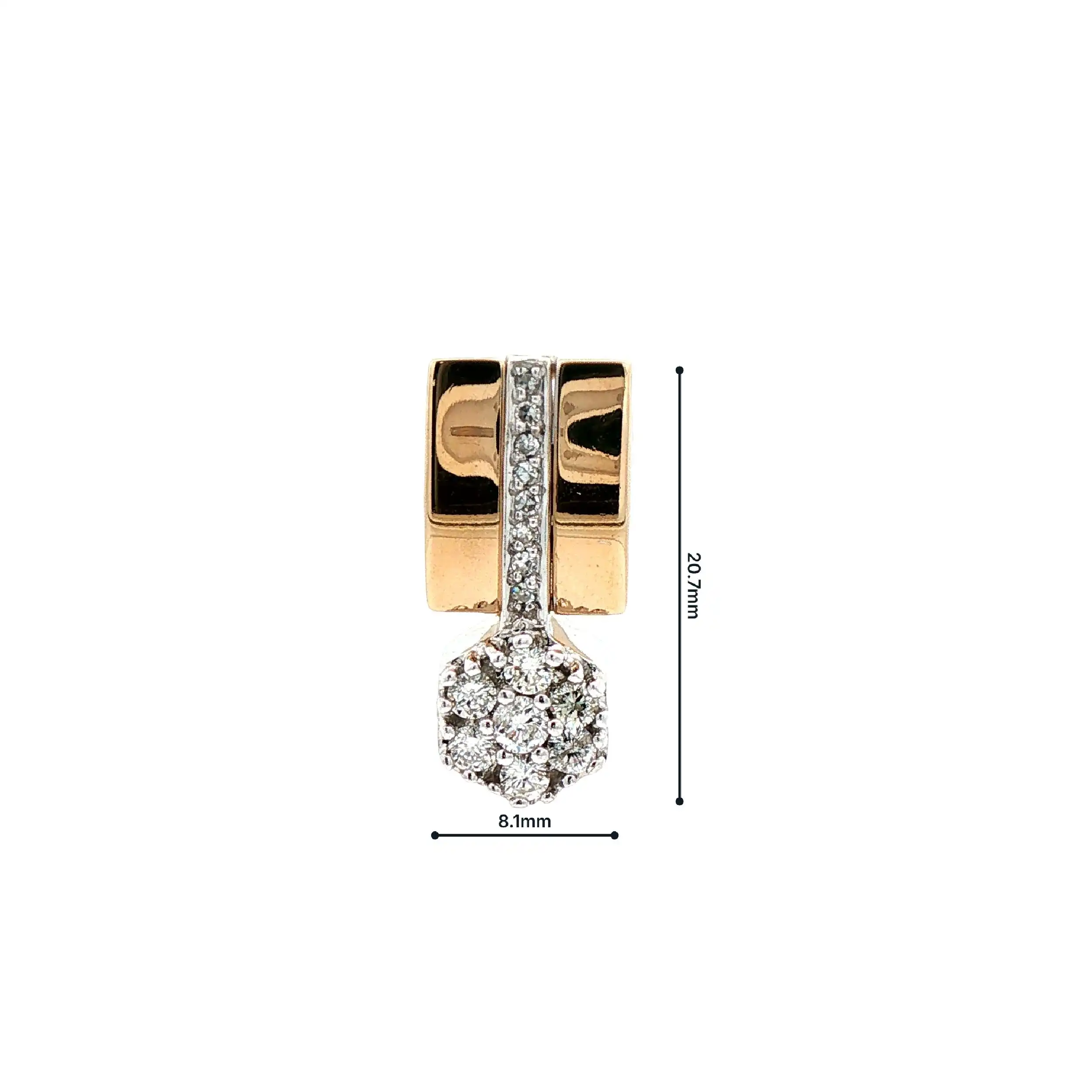 Anhänger Bicolor mit Brillanten und Diamanten Anhänger Bicolor mit Brillanten und Diamanten