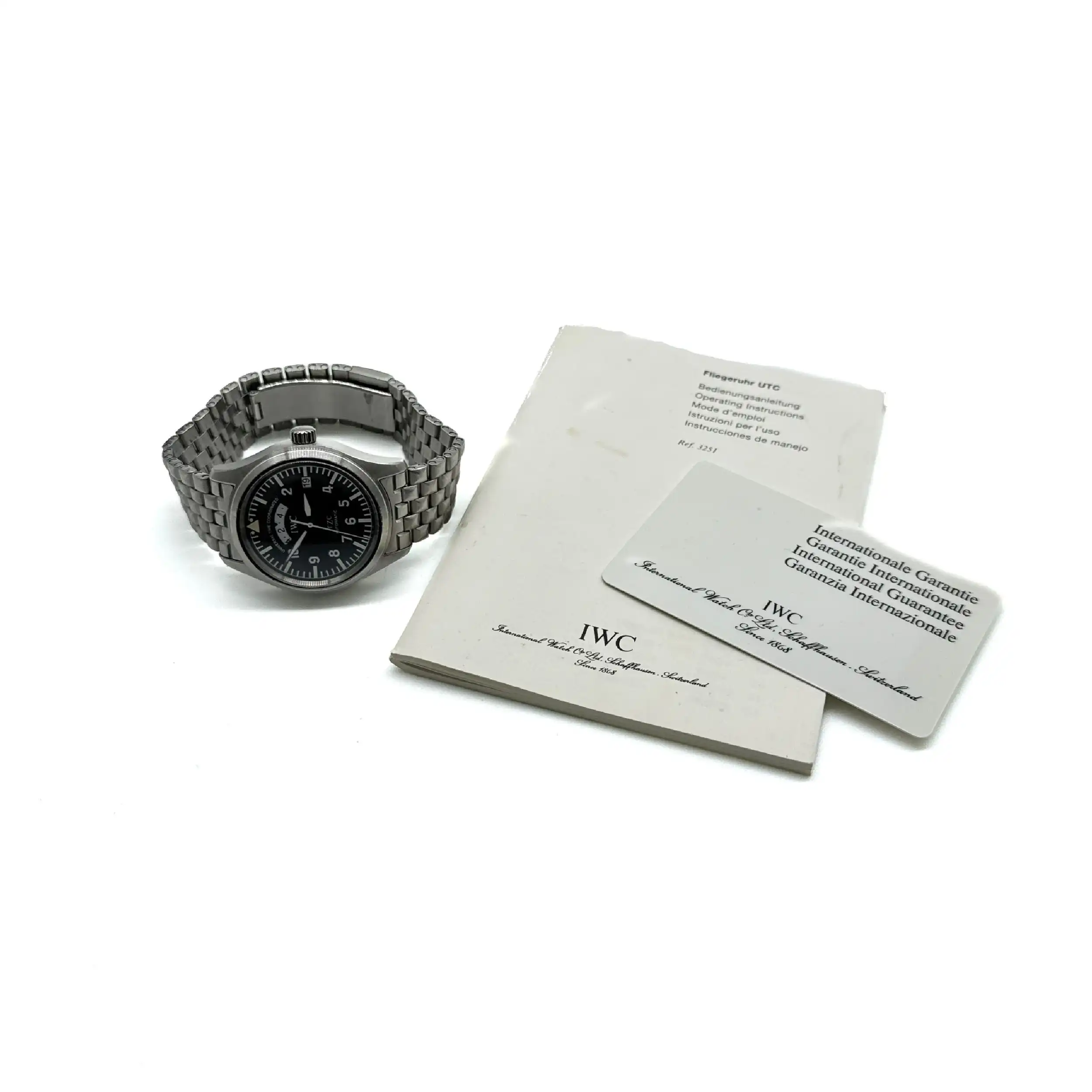 Herrenuhr IWC Spitfire UTC IW3251 Automatik aus 1998 mit Papieren und Karte Herrenuhr IWC Spitfire UTC IW3251 Automatik aus 1998 mit Papieren und Karte