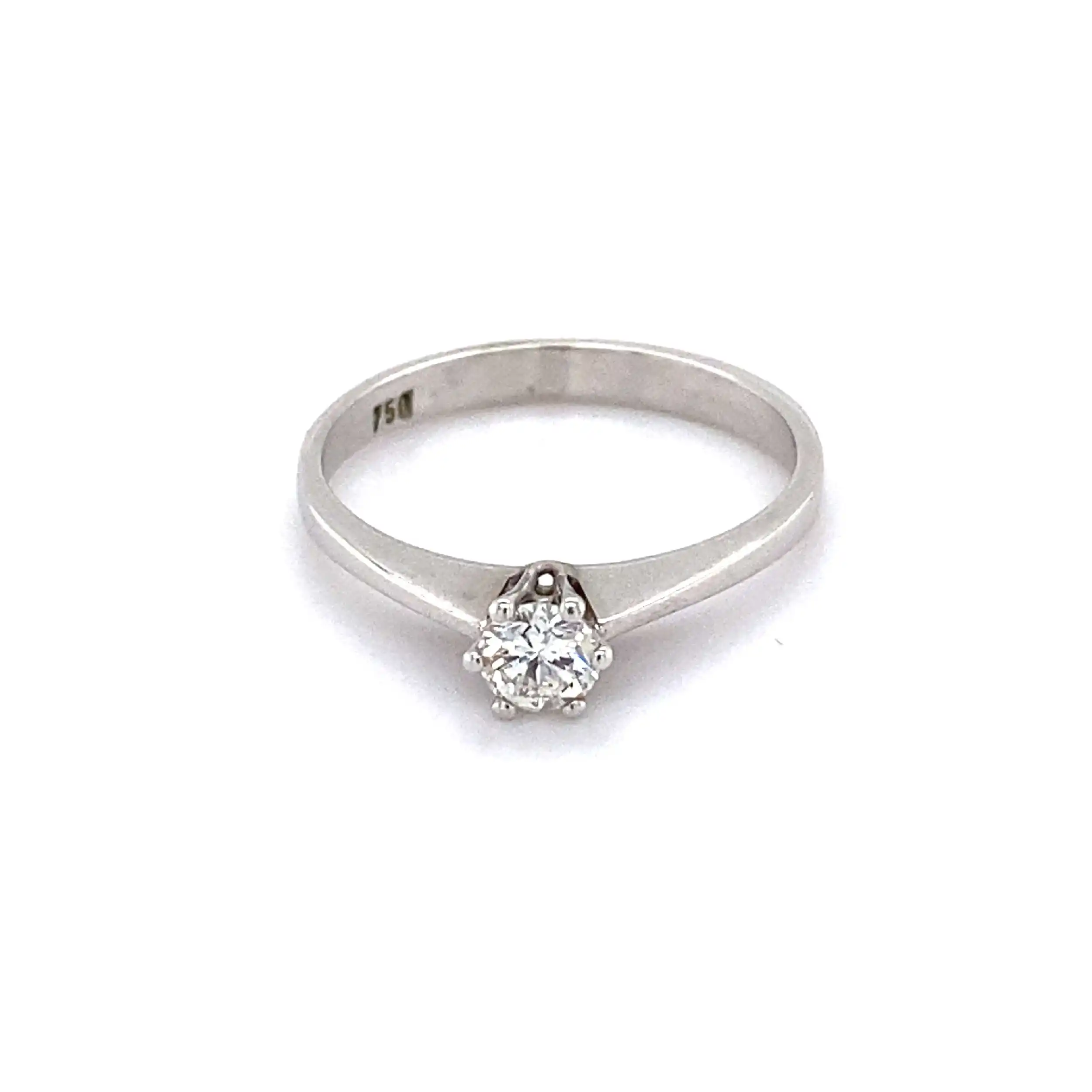 Ring Weißgold mit Brillant Ring Weißgold mit Brillant