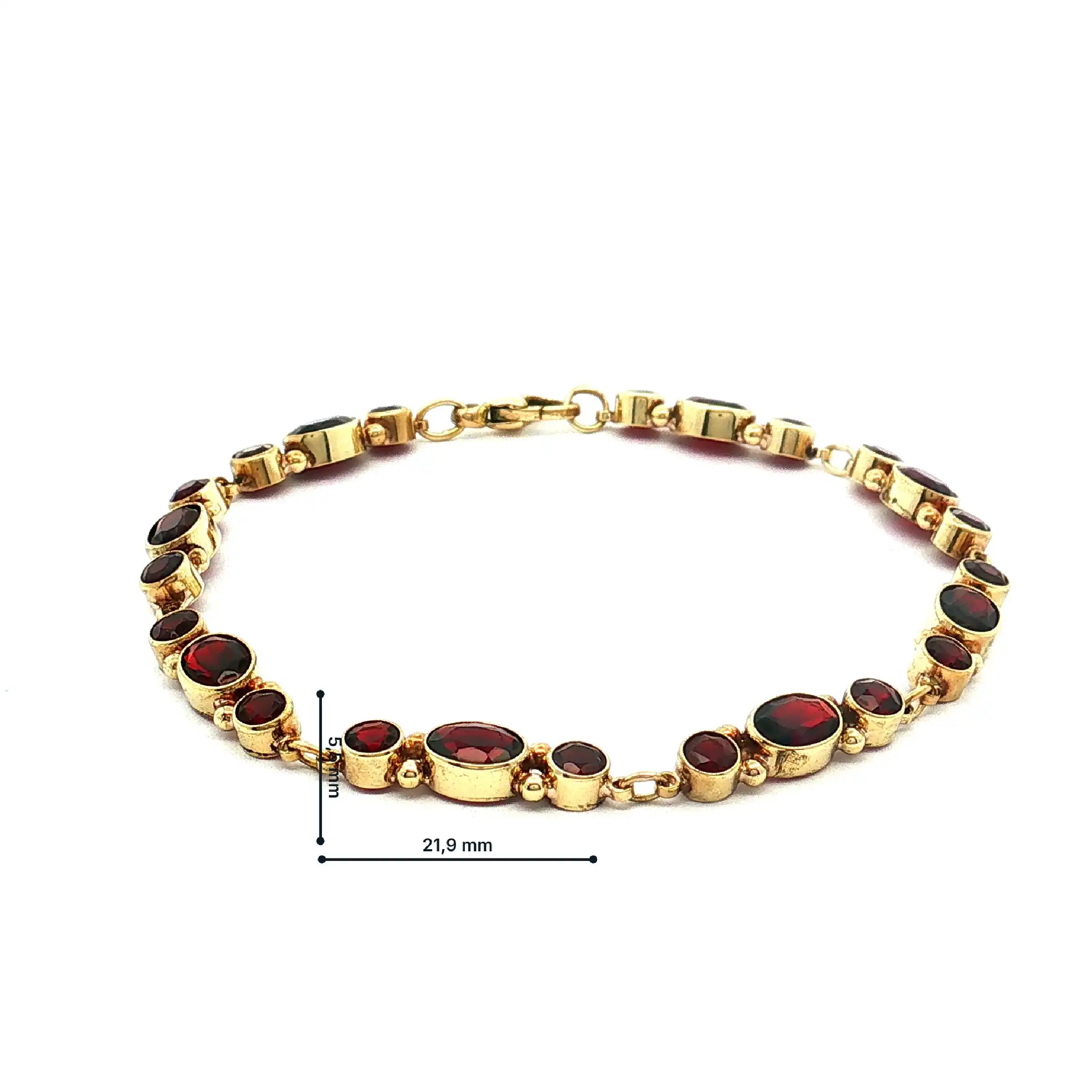 Armband Gelbgold mit Granat Armband Gelbgold mit Granat