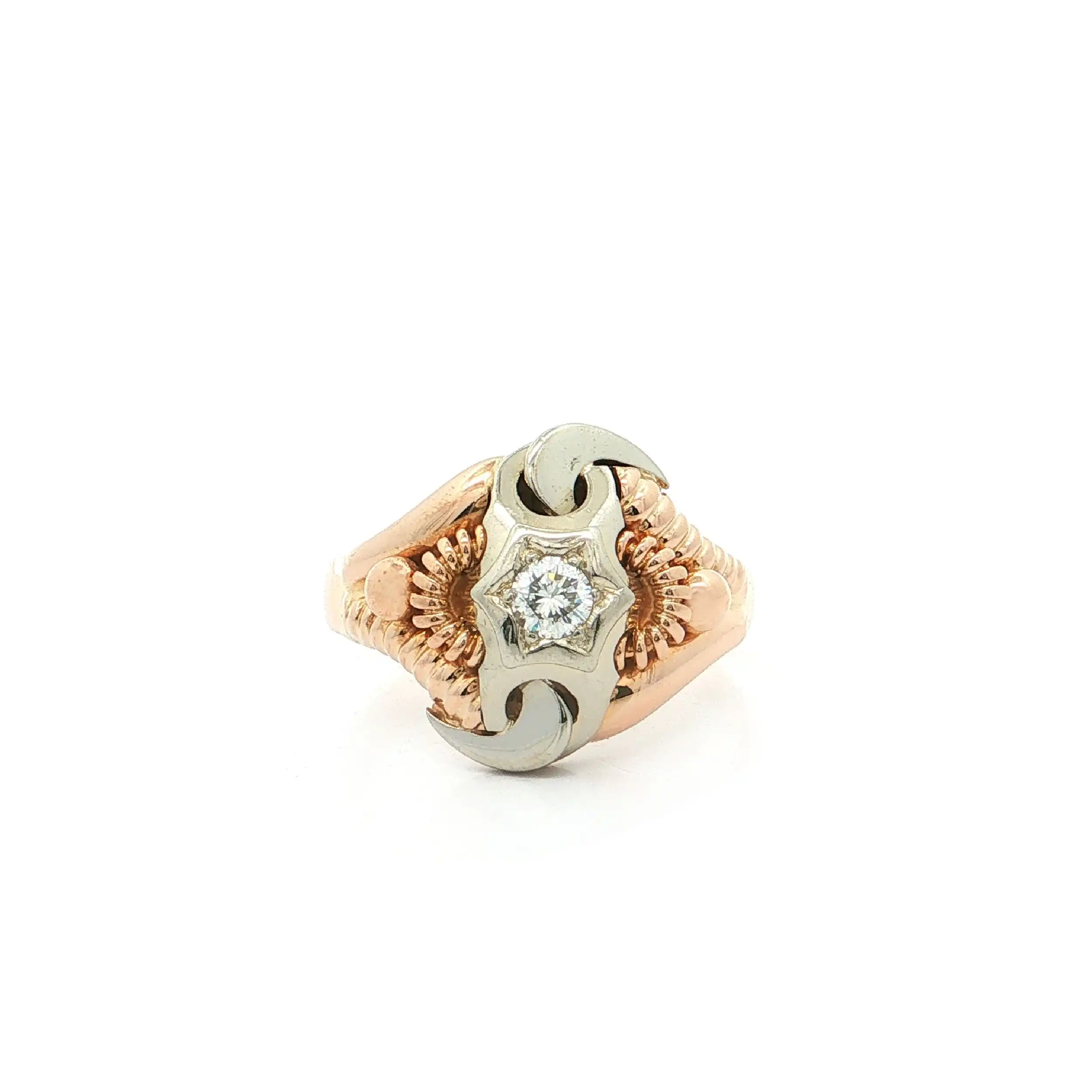 Ring Bicolor mit Brillant