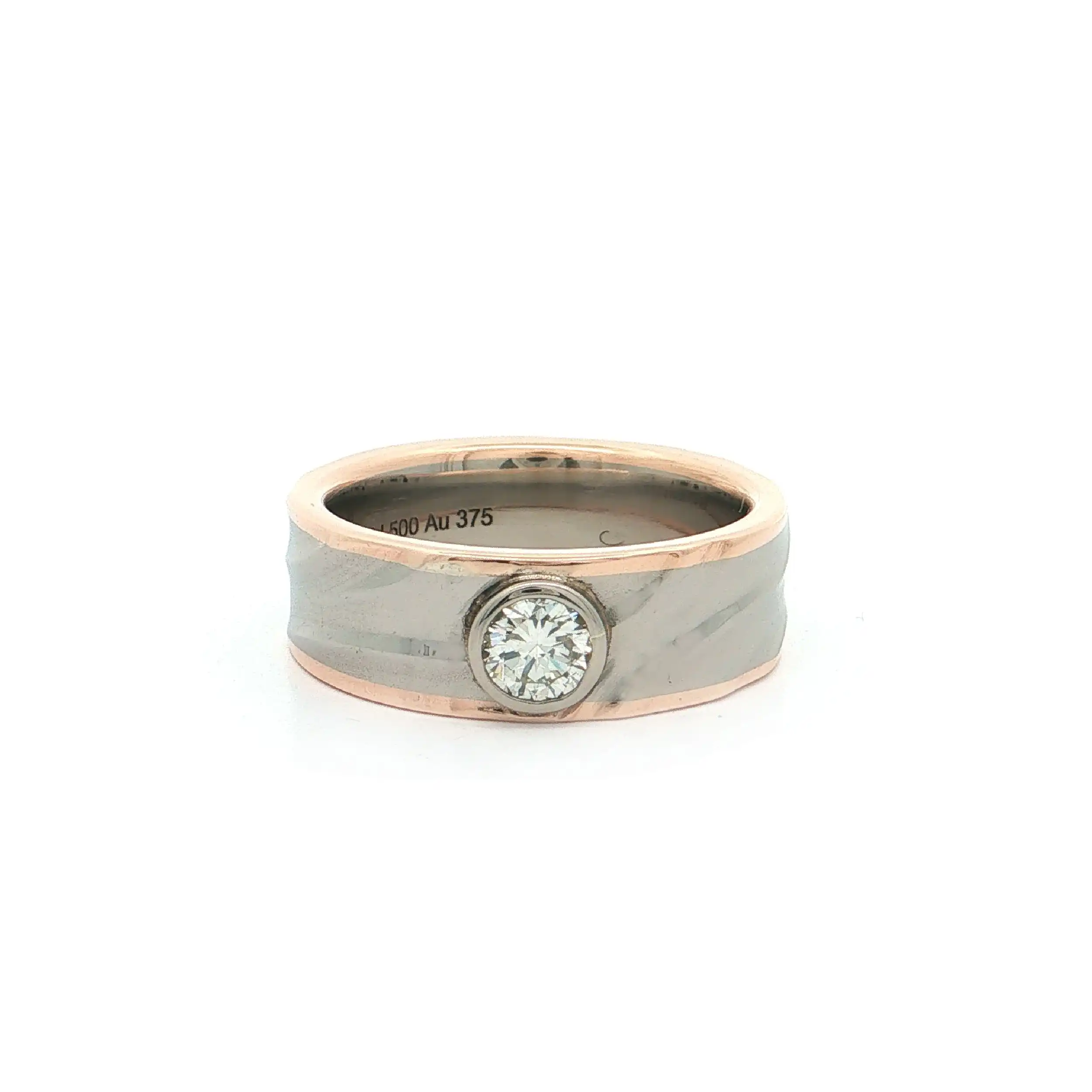 Ring Rosegold und Palladium mit Brillant Ring Rosegold und Palladium mit Brillant