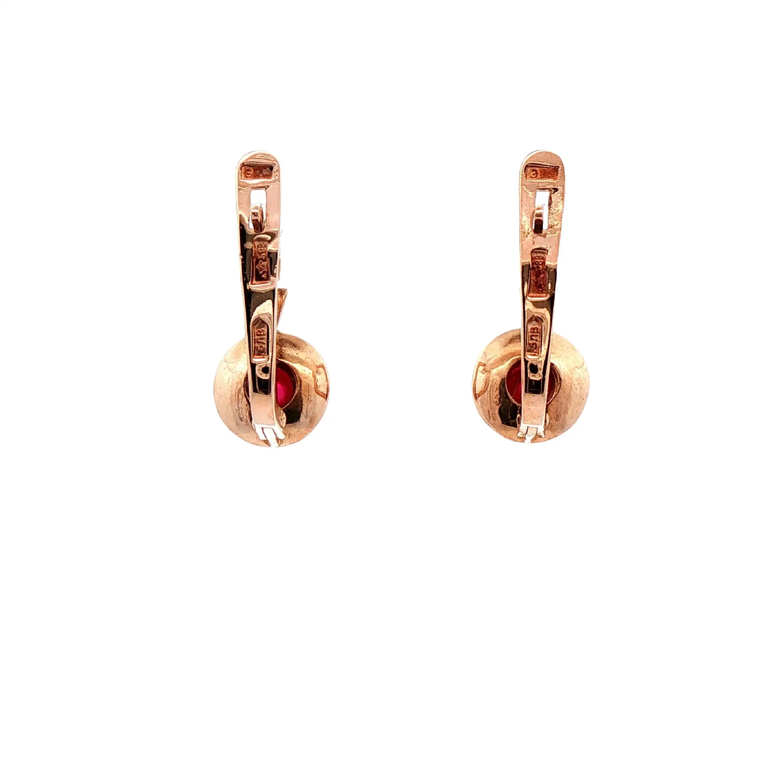 Ohrringe Rosegold mit Rubin