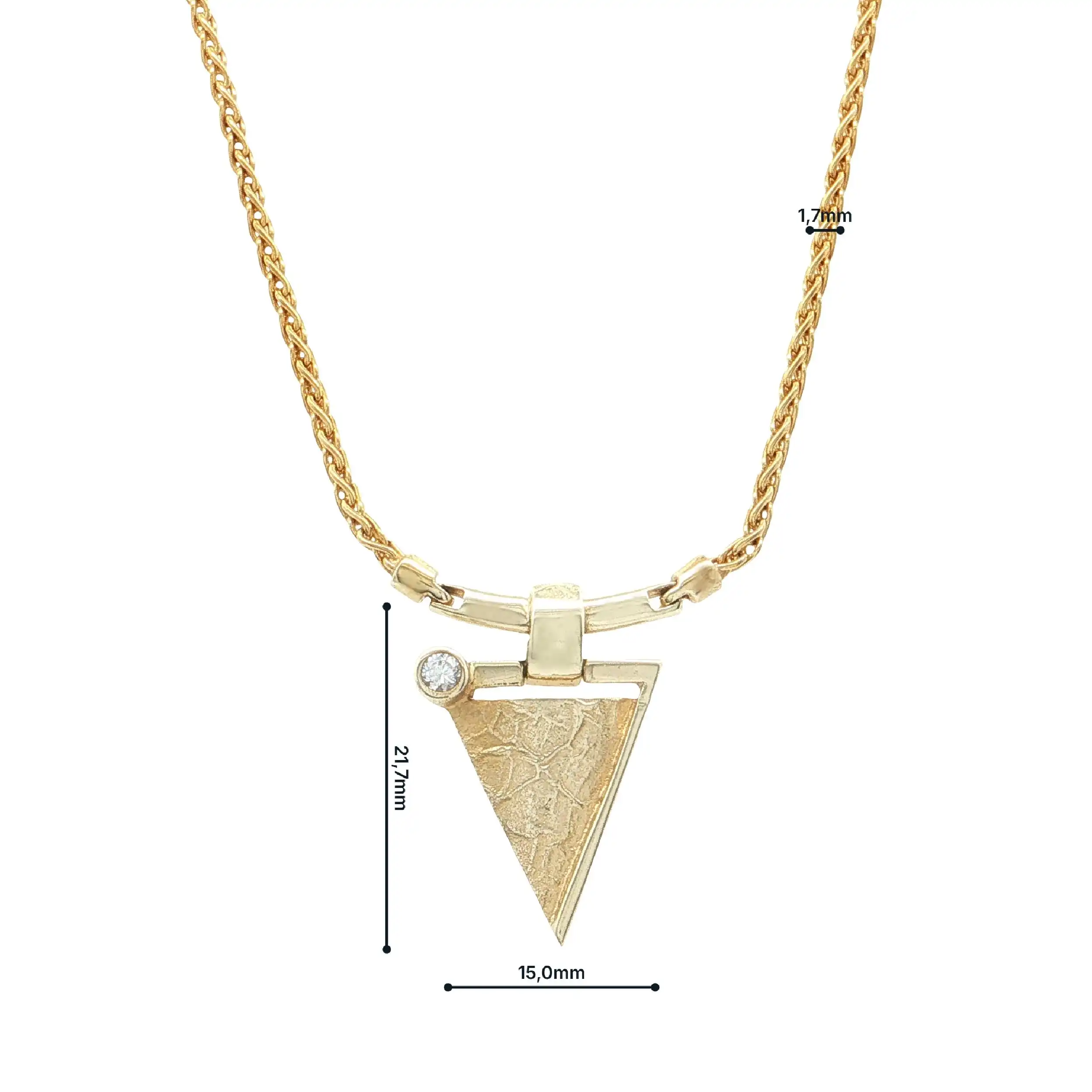 Kette Gelbgold mit Anhänger mit Zirkonia Kette Gelbgold mit Anhänger mit Zirkonia