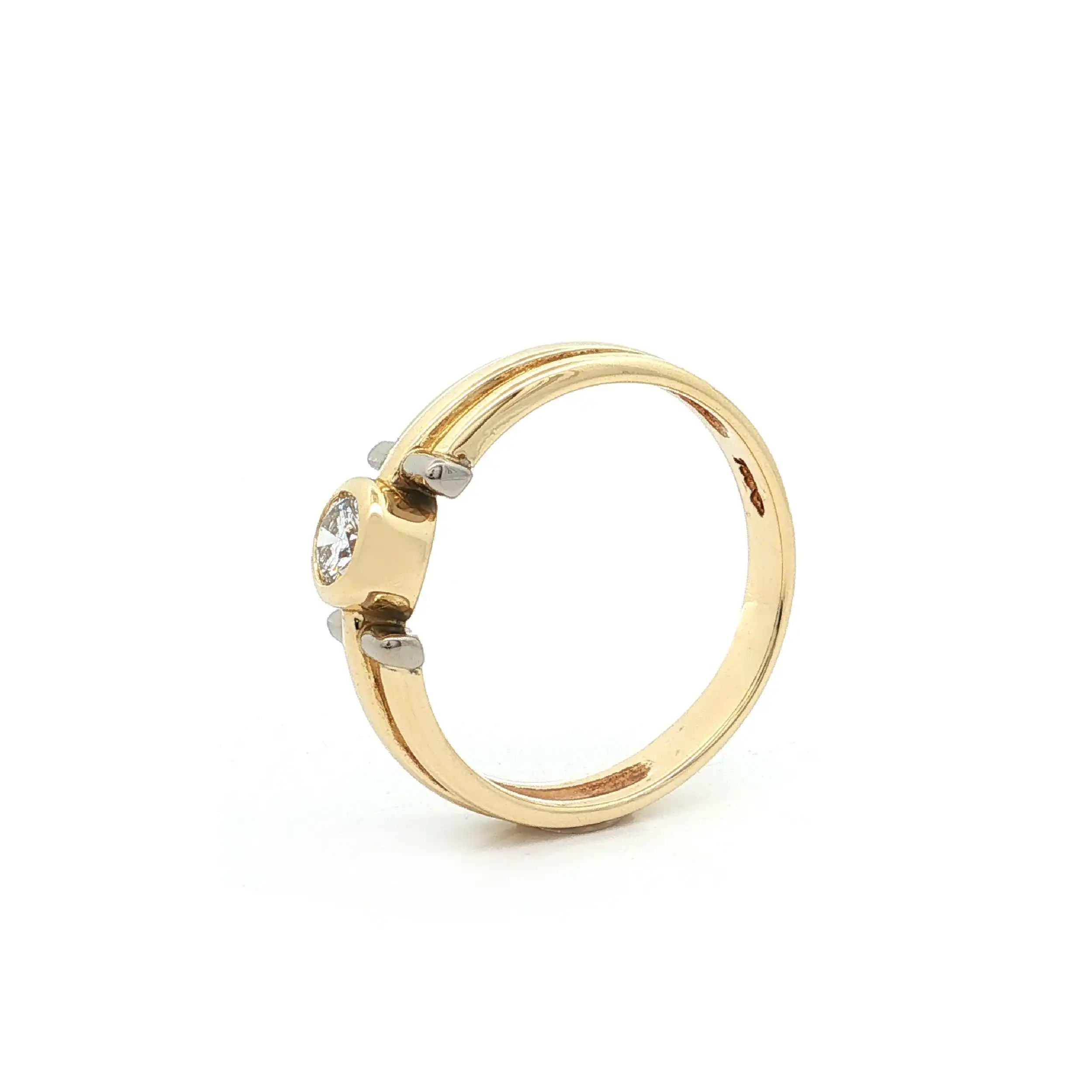 Ring Bicolor mit Brillant