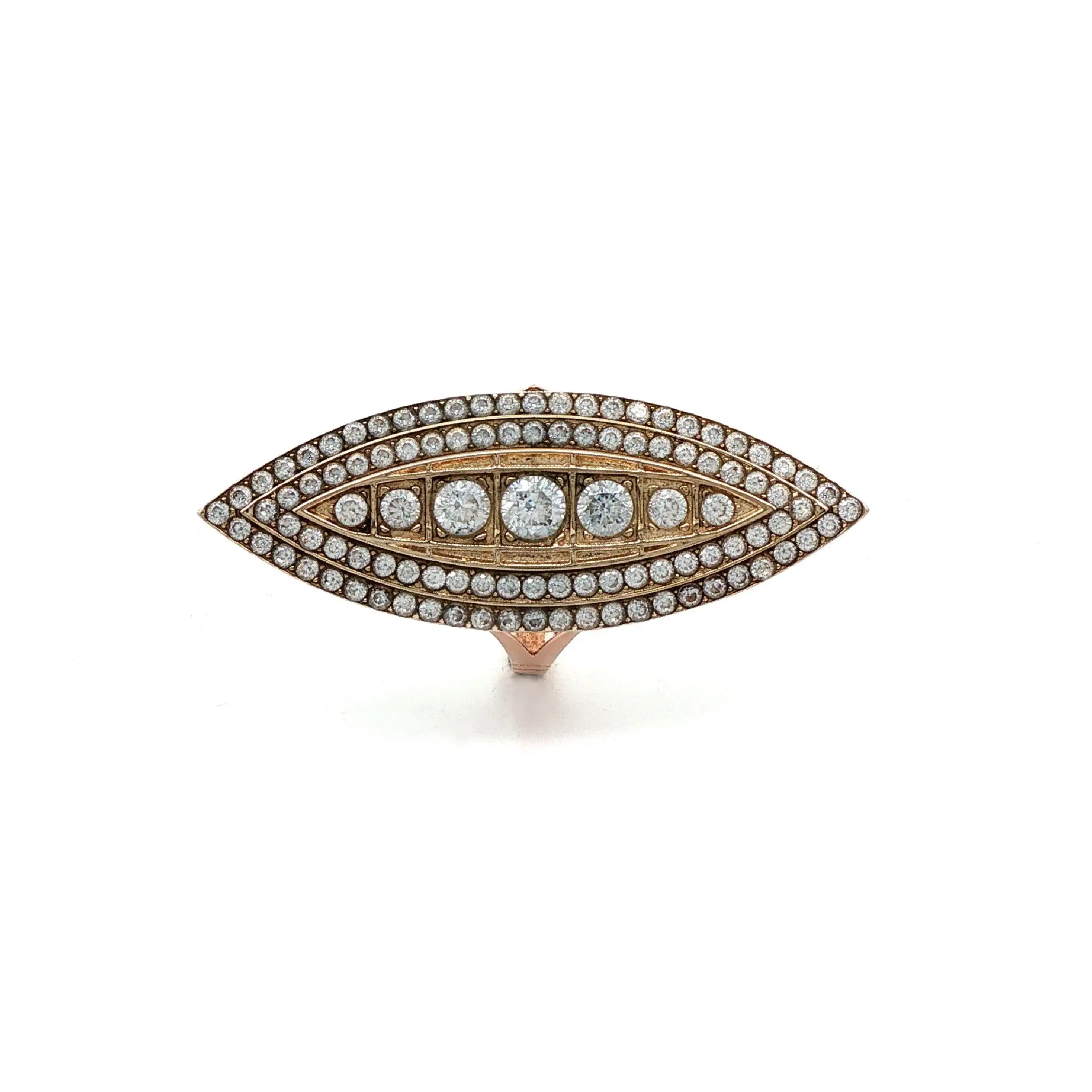 Ring Rotgold mit Zirkonia