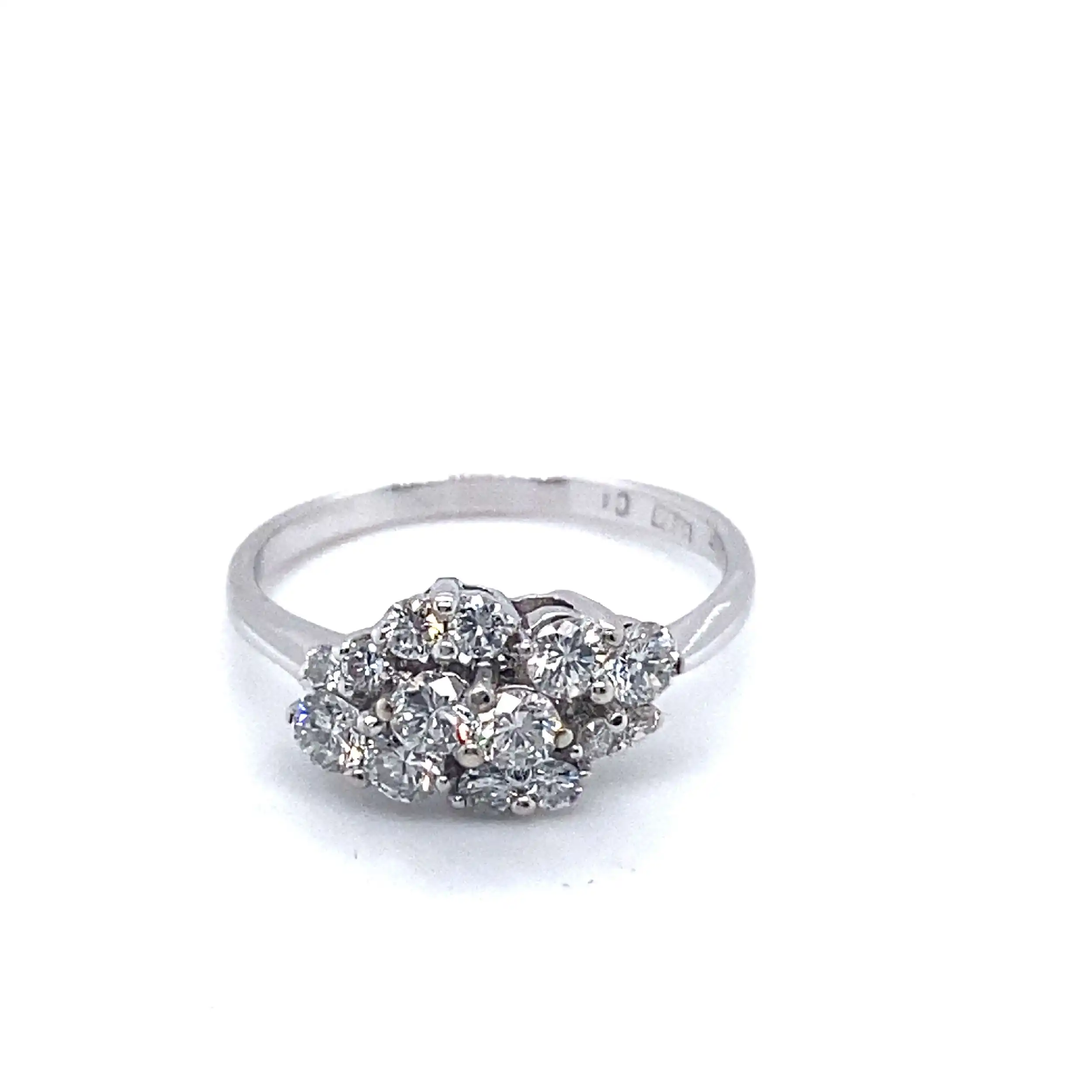 Ring Weißgold mit Brillanten, graviert mit 0,90ct Ring Weißgold mit Brillanten, graviert mit 0,90ct