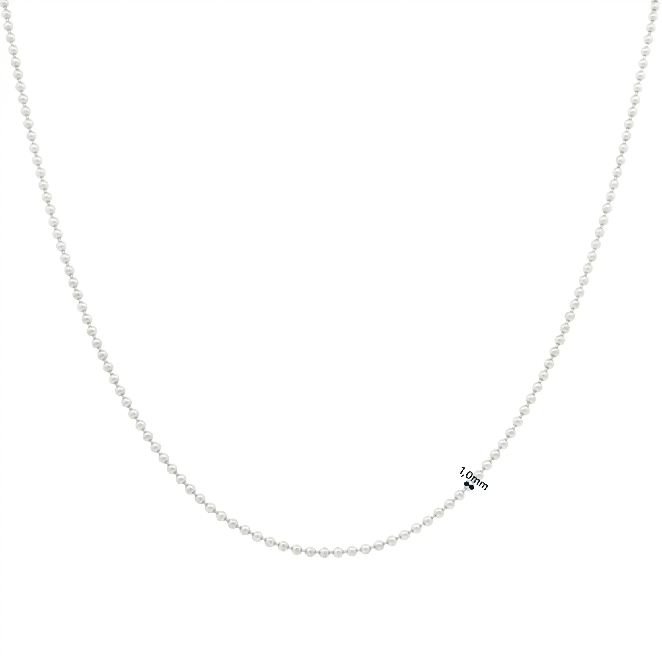 Kügelchenkette Weißgold Kügelchenkette Weißgold
