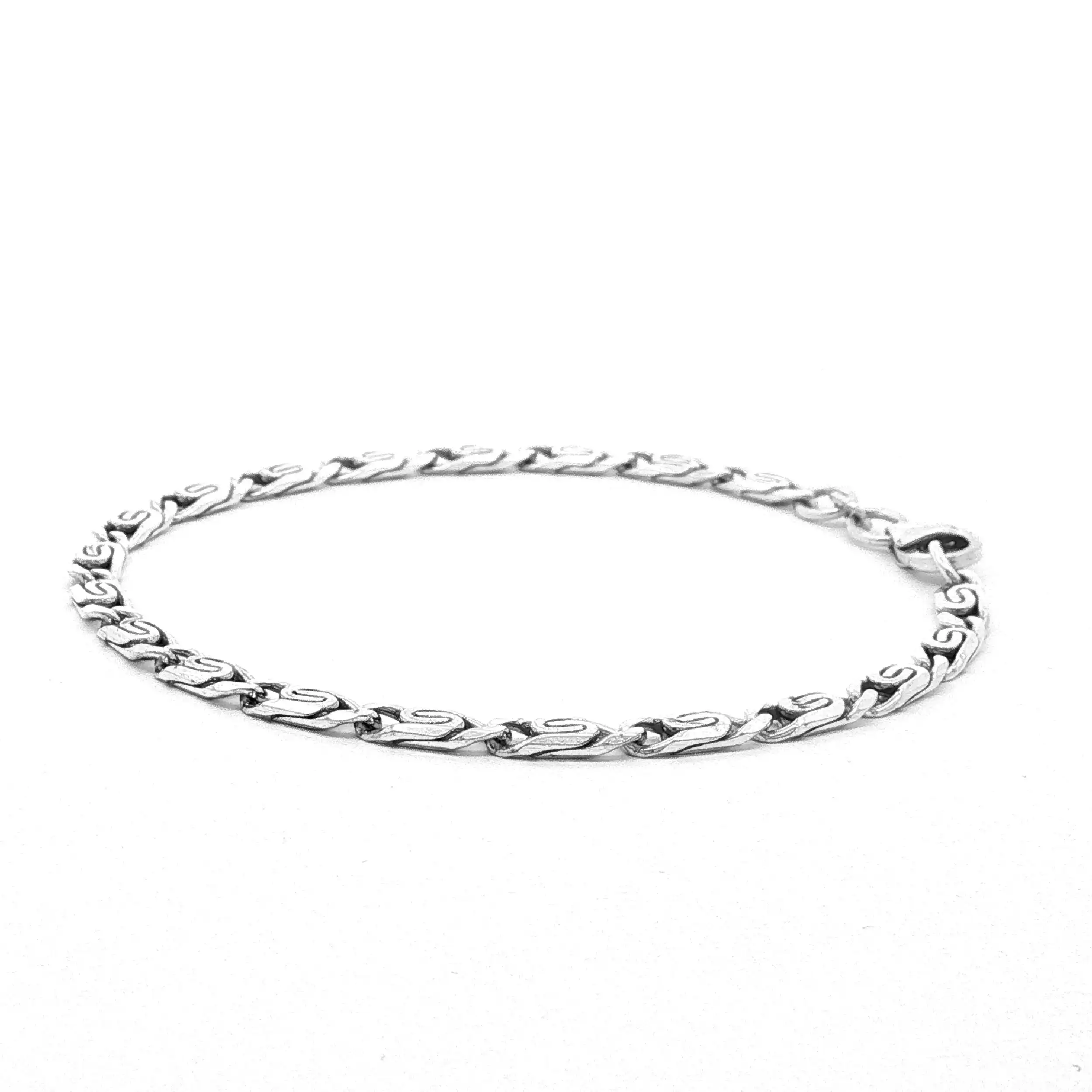 S-Panzerkettenarmband Silber