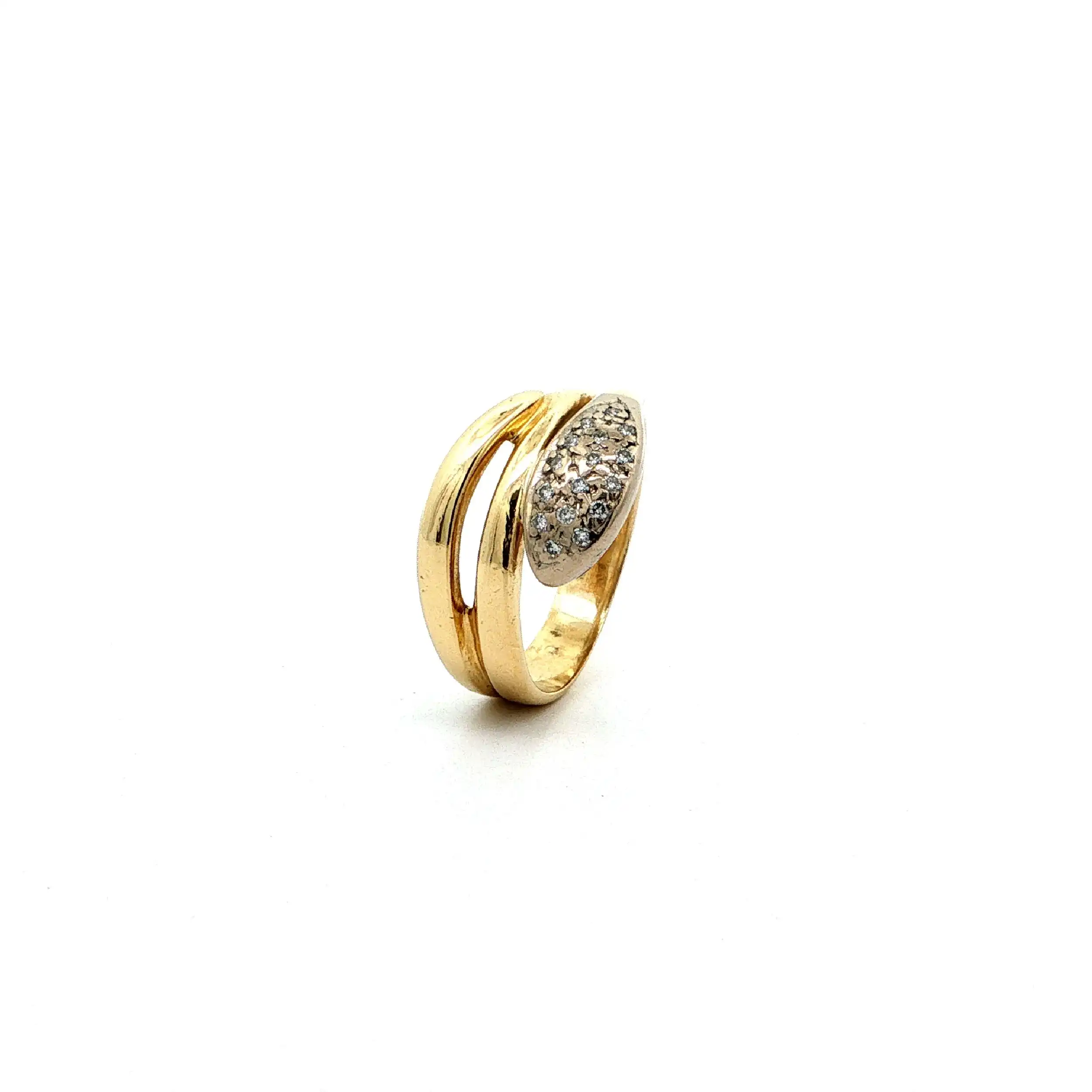 Ring Bicolor mit Brillanten