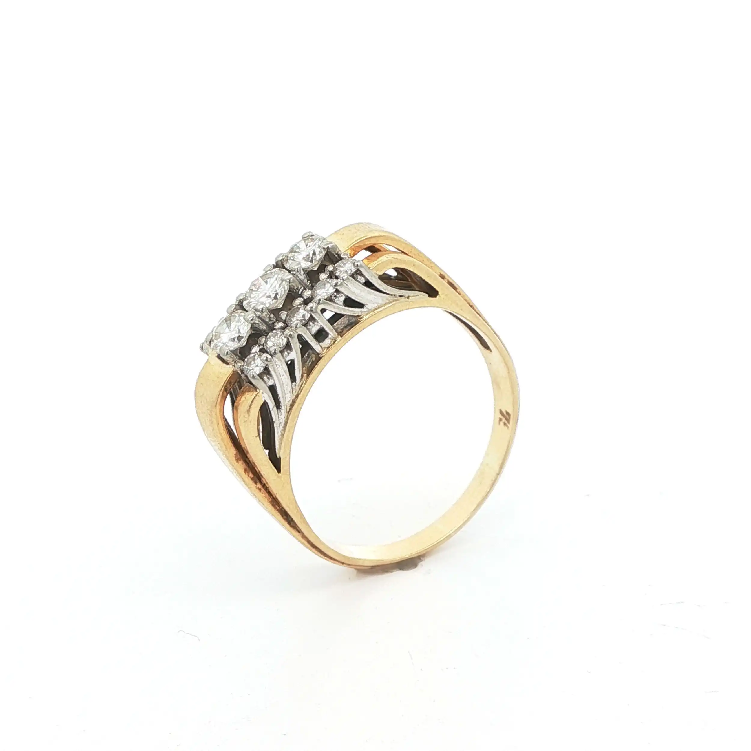 Ring Bicolor mit Brillanten