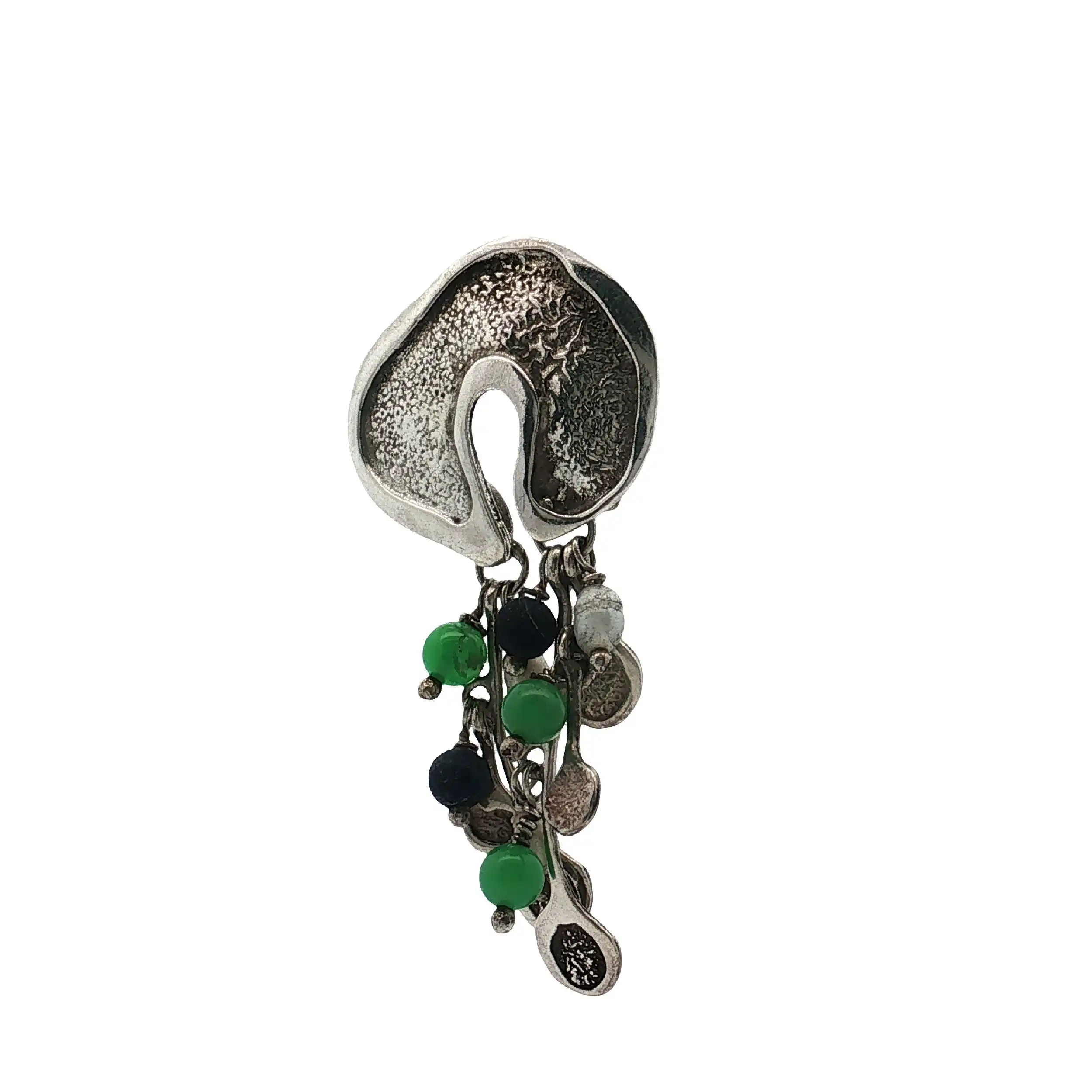 Brosche Silber mit Farbsteinen Brosche Silber mit Farbsteinen