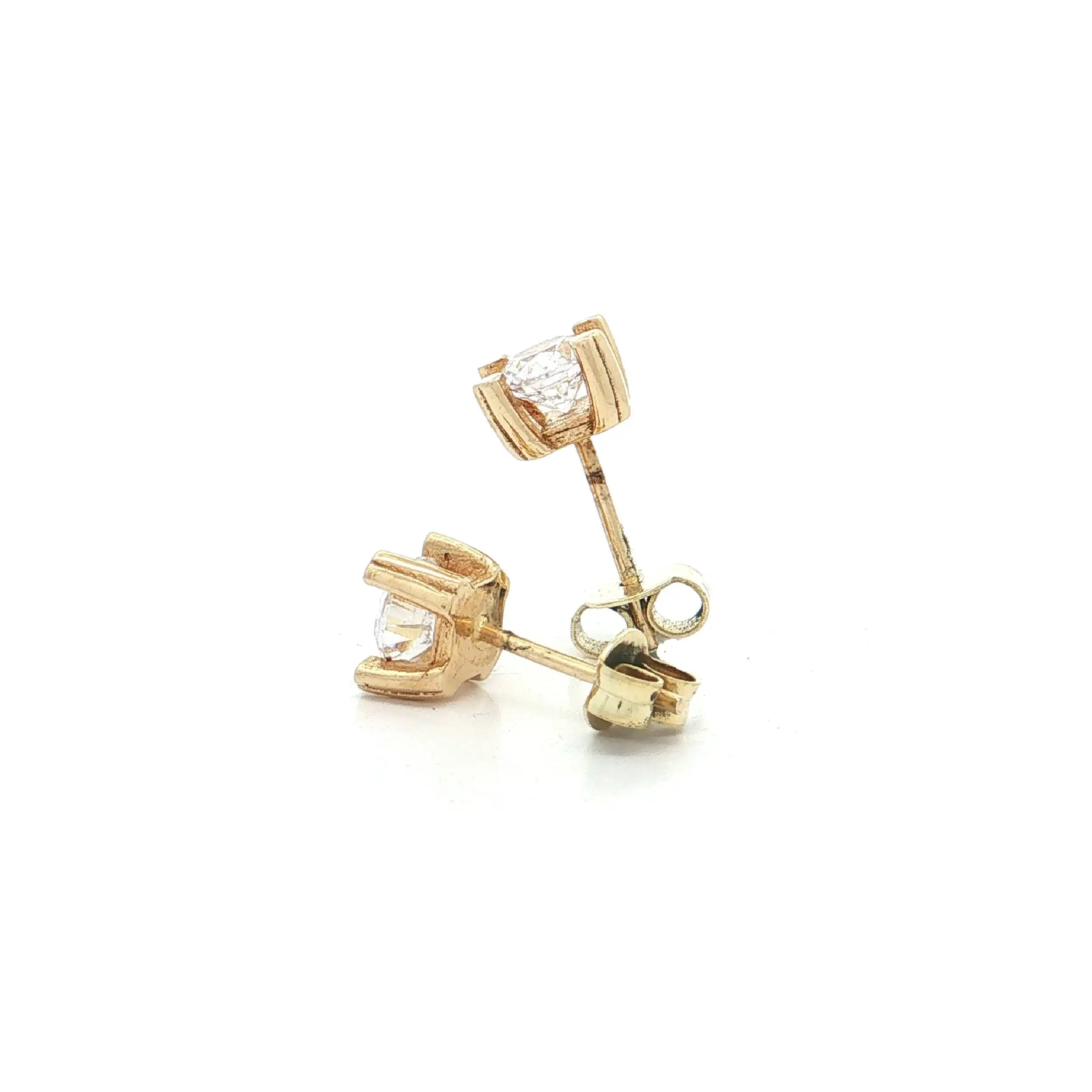 Ohrstecker Gelbgold mit Zirkonia