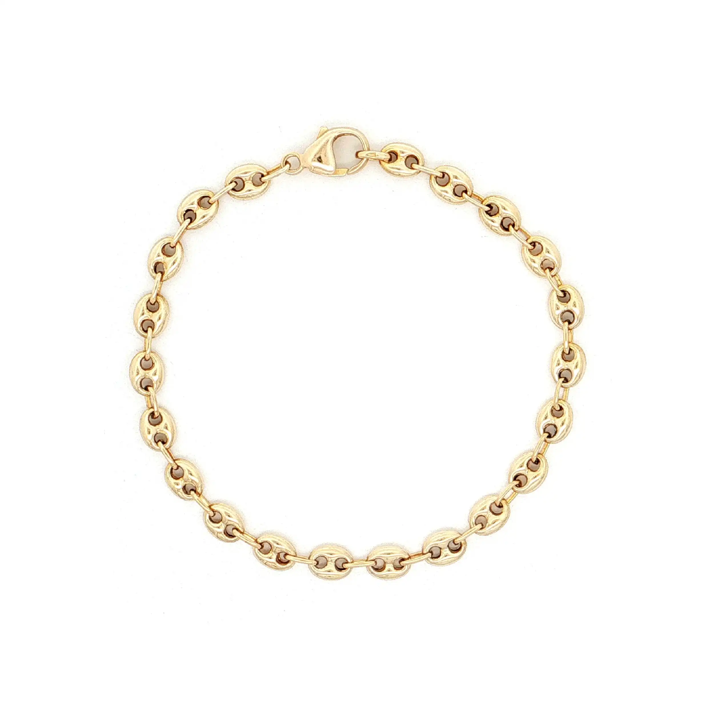 Bohnenarmband Gelbgold