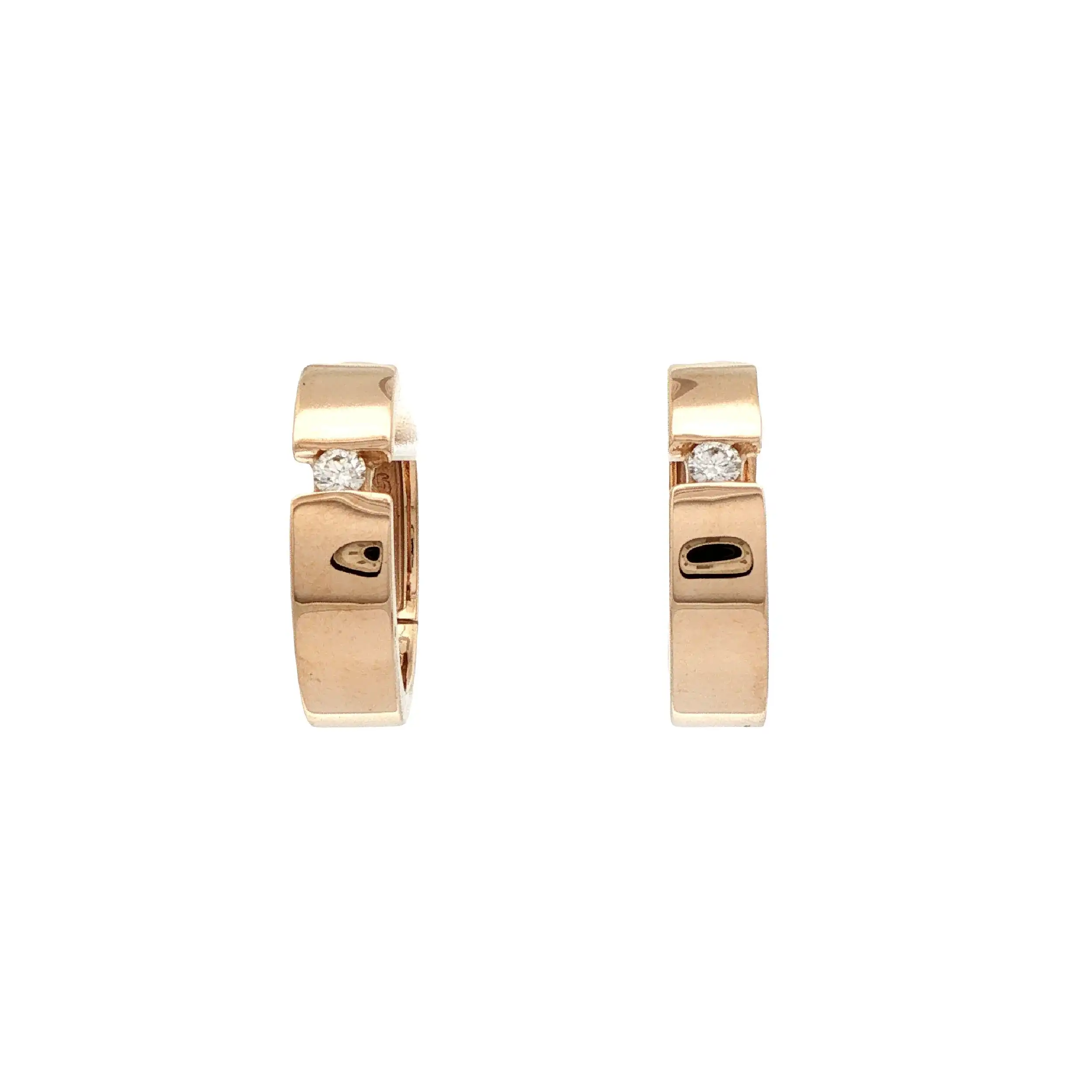 Creolen Gelbgold mit Brillanten