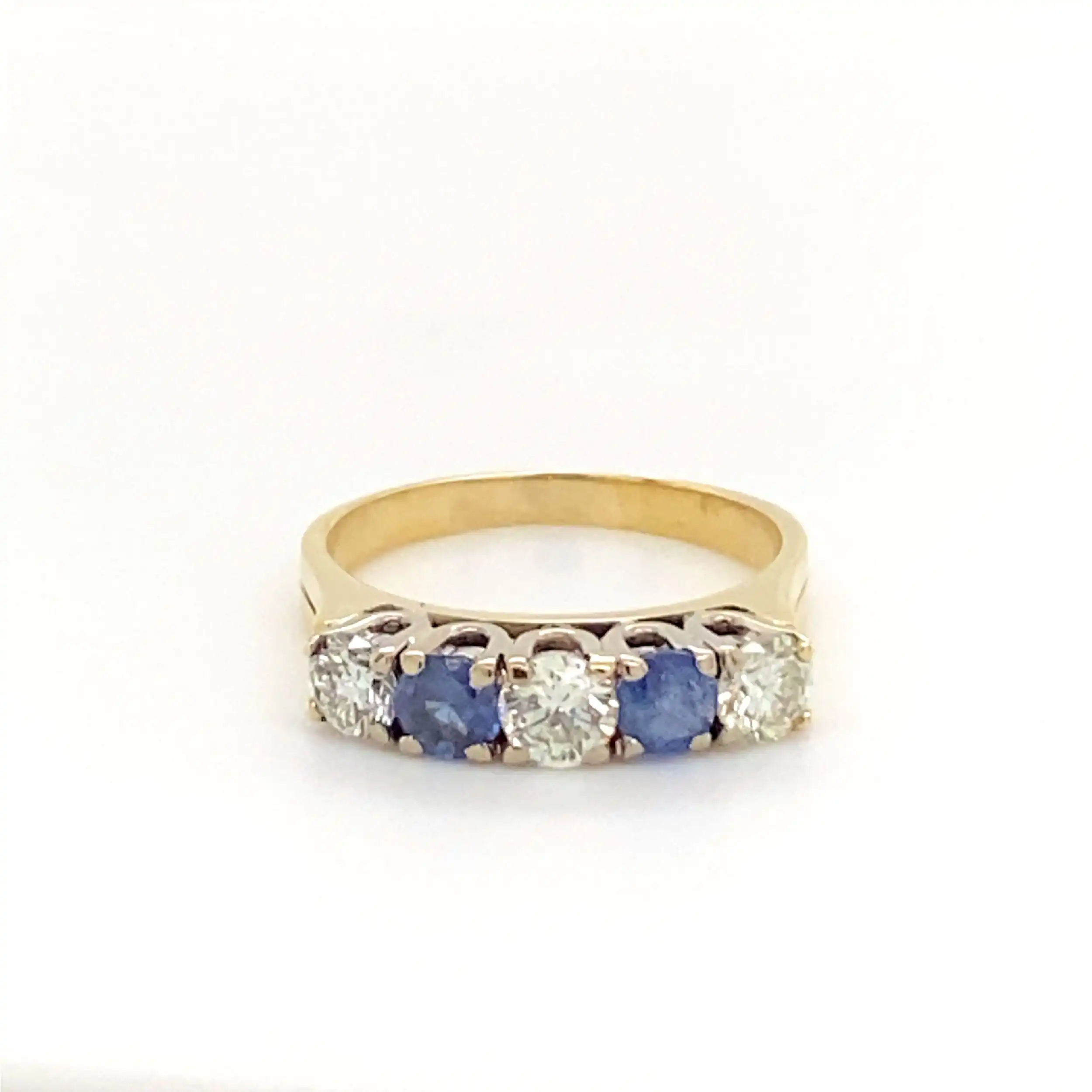 Ring Bicolor mit blauen Farbsteinen & Brillanten Ring Bicolor mit blauen Farbsteinen & Brillanten
