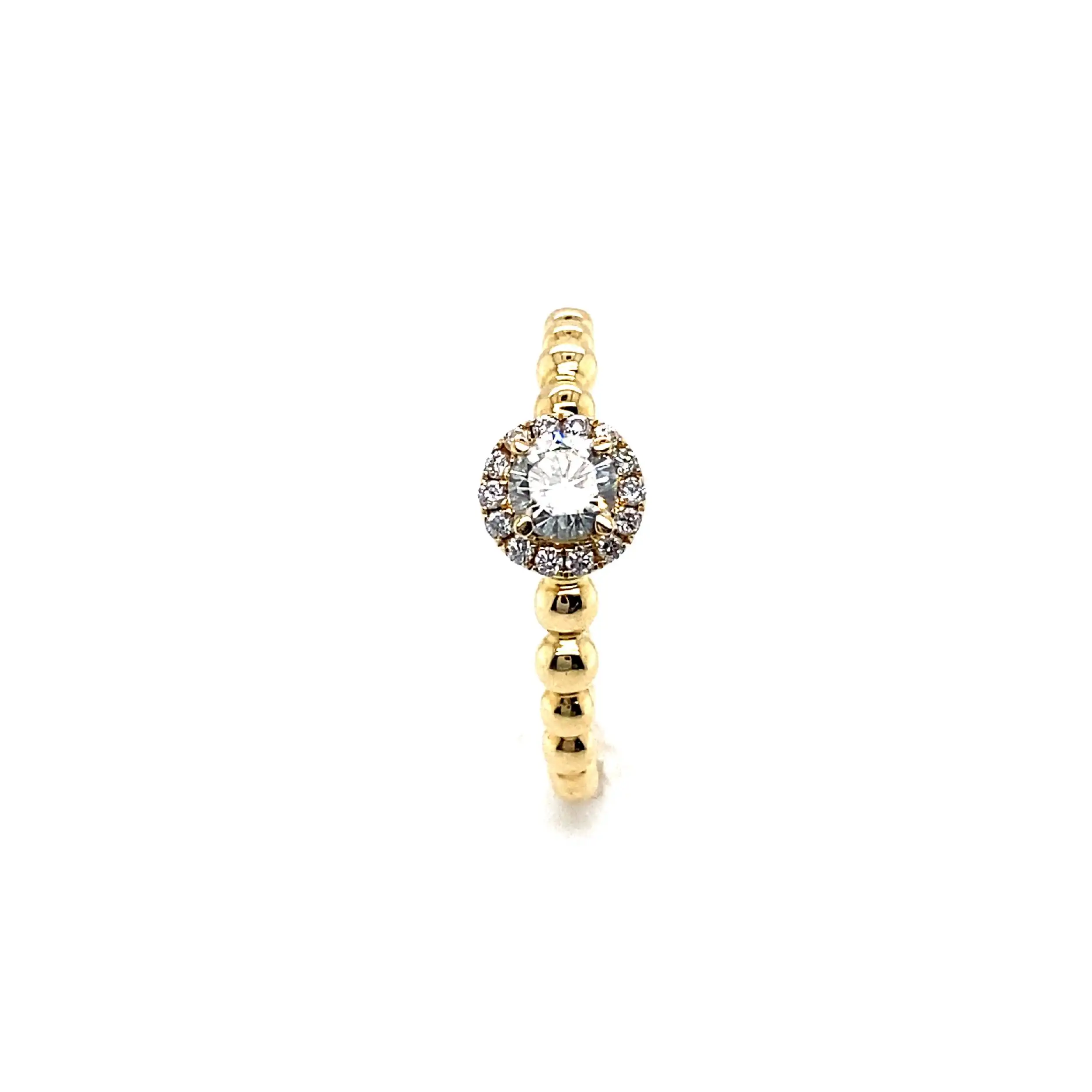Ring mit Solitärbrillant 0,31ct und 14 Brillanten Ring mit Solitärbrillant 0,31ct und 14 Brillanten