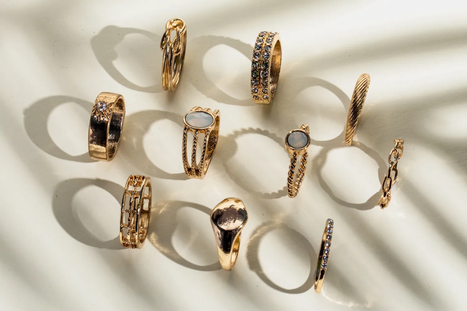 Aufgestelle Ringe