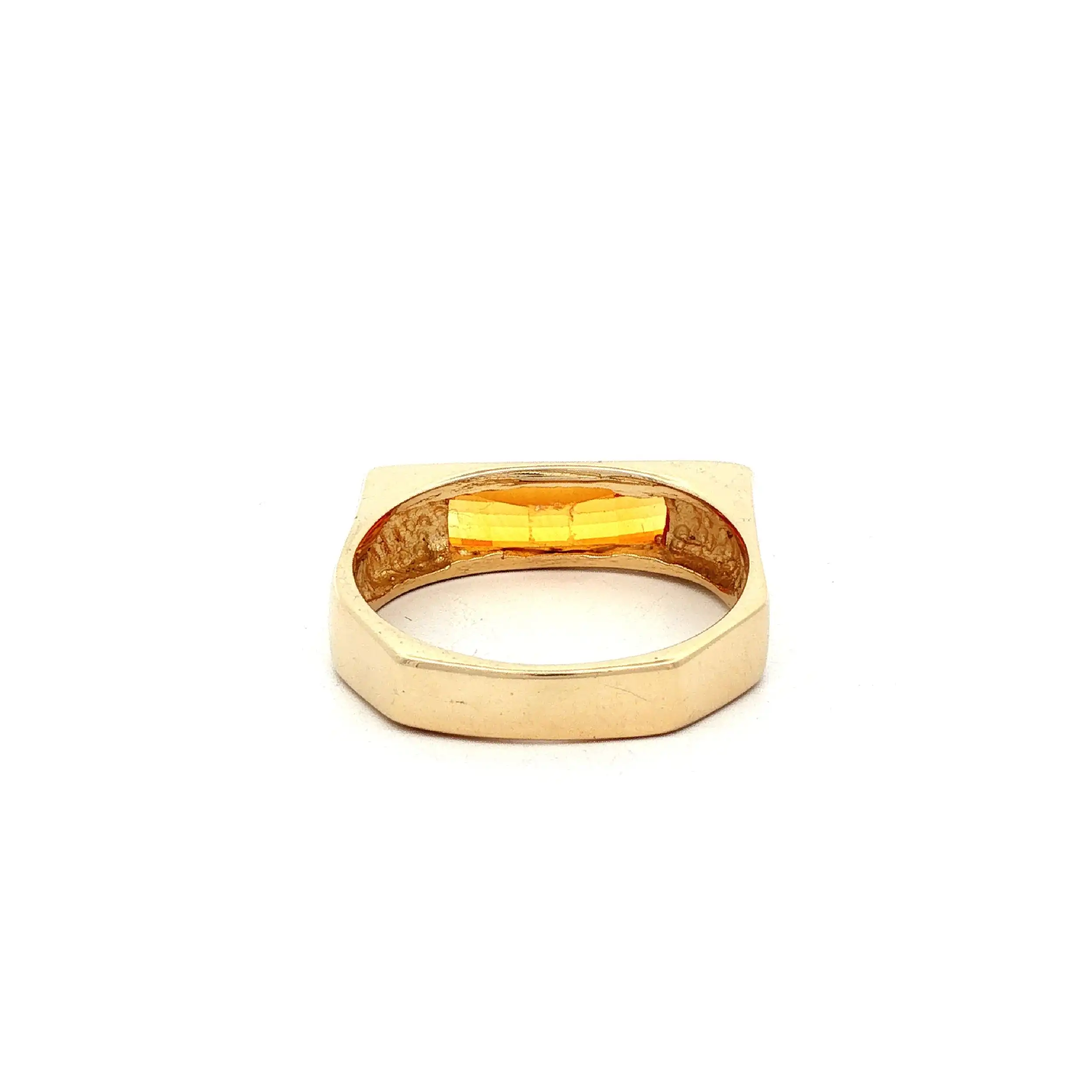 Ring Gelbgold mit orangem Farbstein Ring Gelbgold mit orangem Farbstein