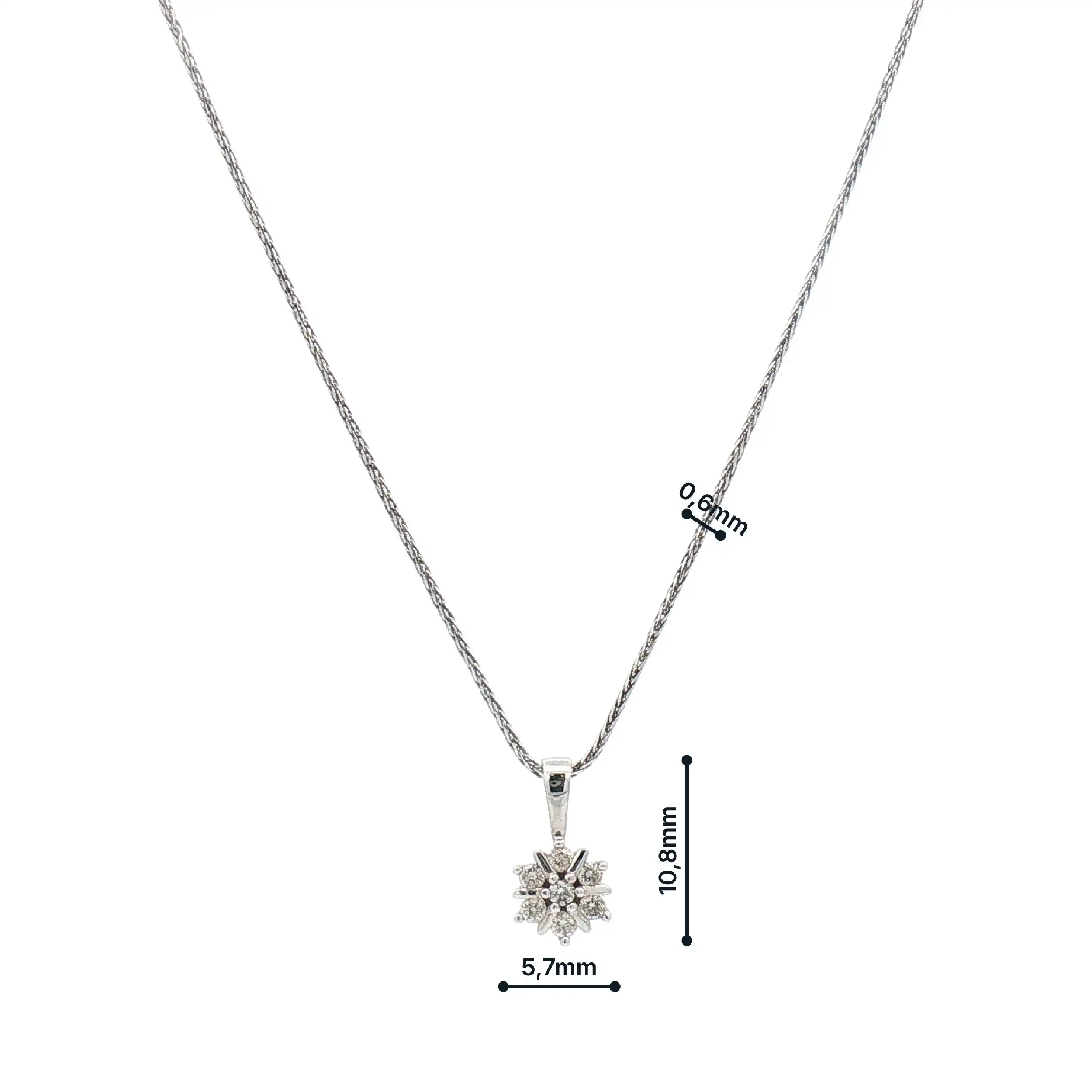 Kette Weißgold mit Brillantanhänger