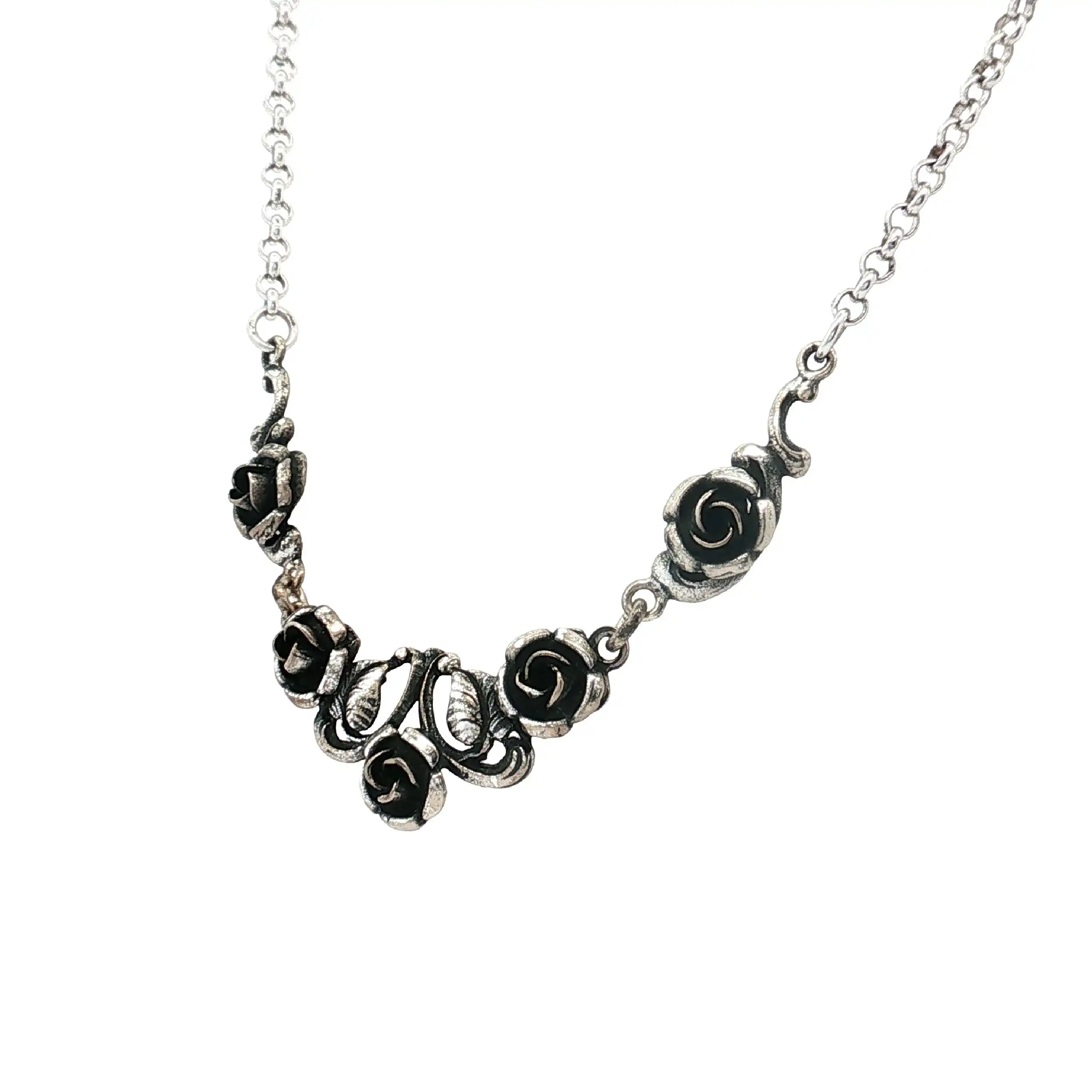 Collier Silber mit Rosen Collier Silber mit Rosen
