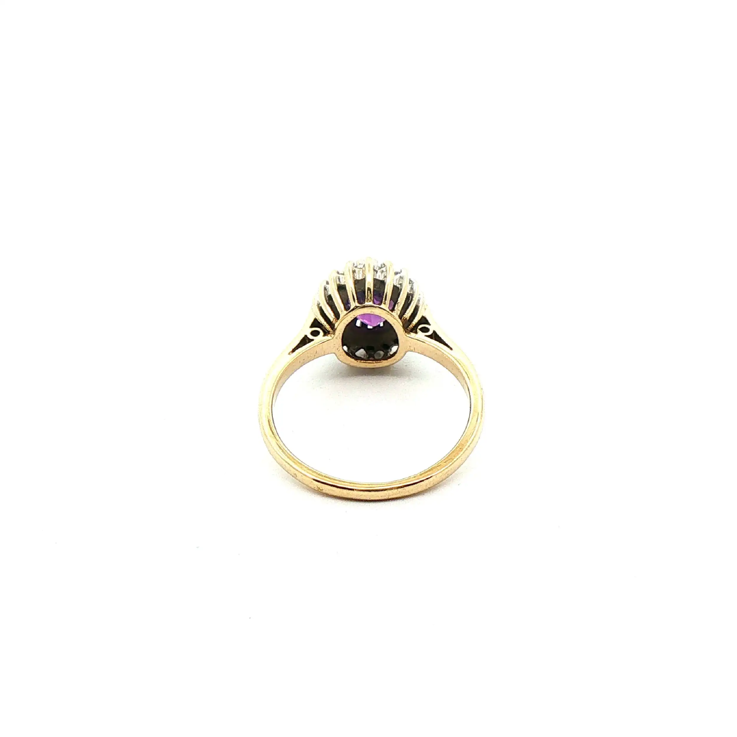 Ring Bicolor mit Diamanten und Amethyst