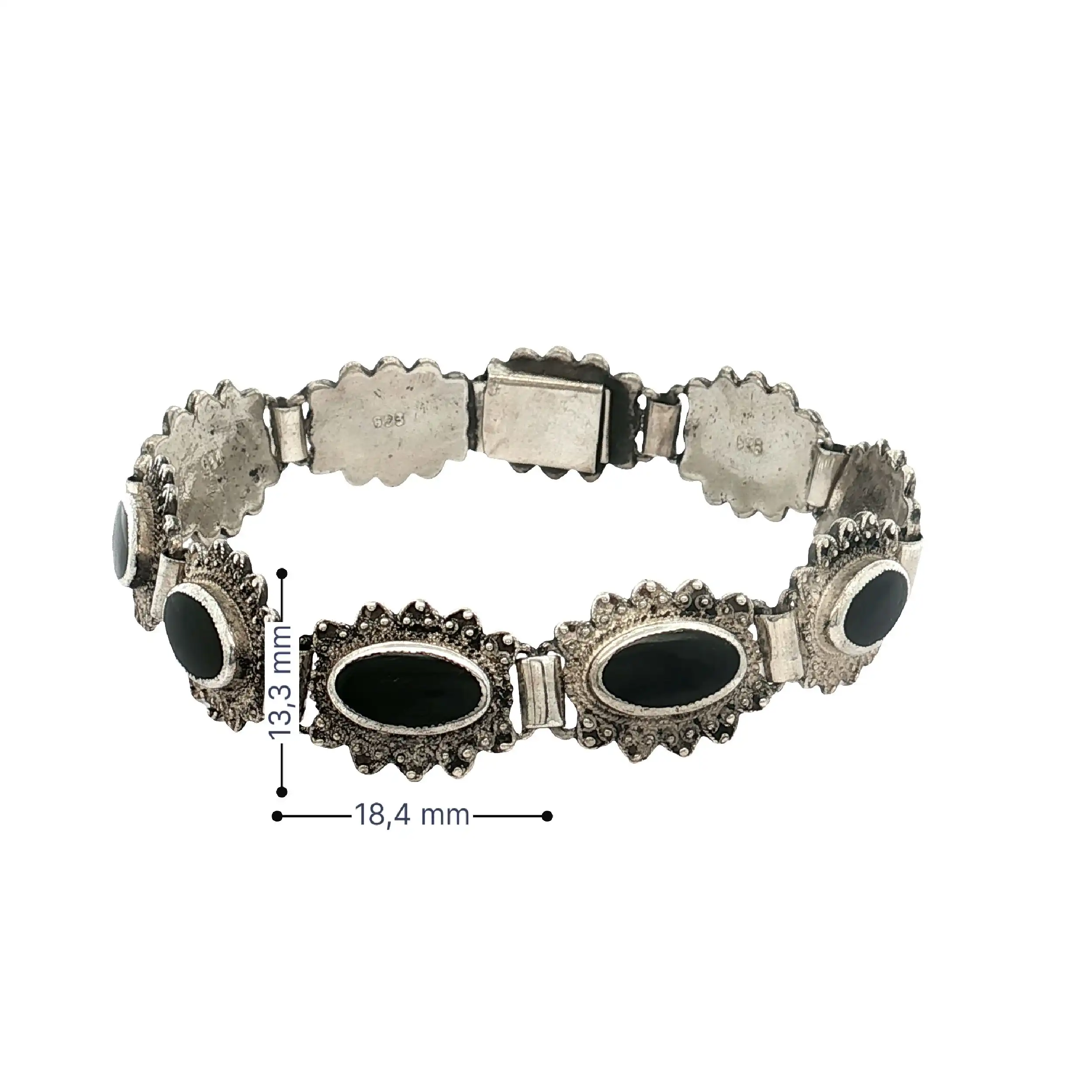 Armband mit schwarzen Steinen