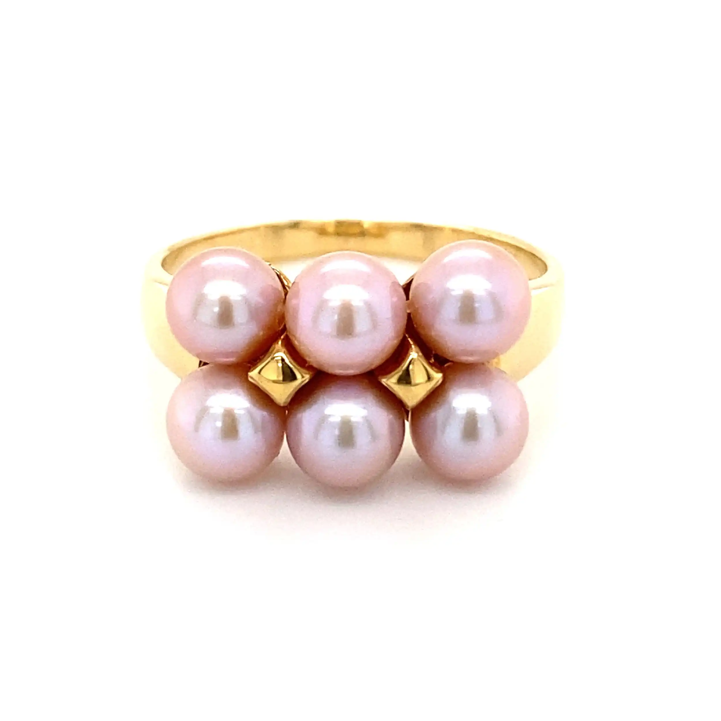 Ring Gelbgold mit Perlen