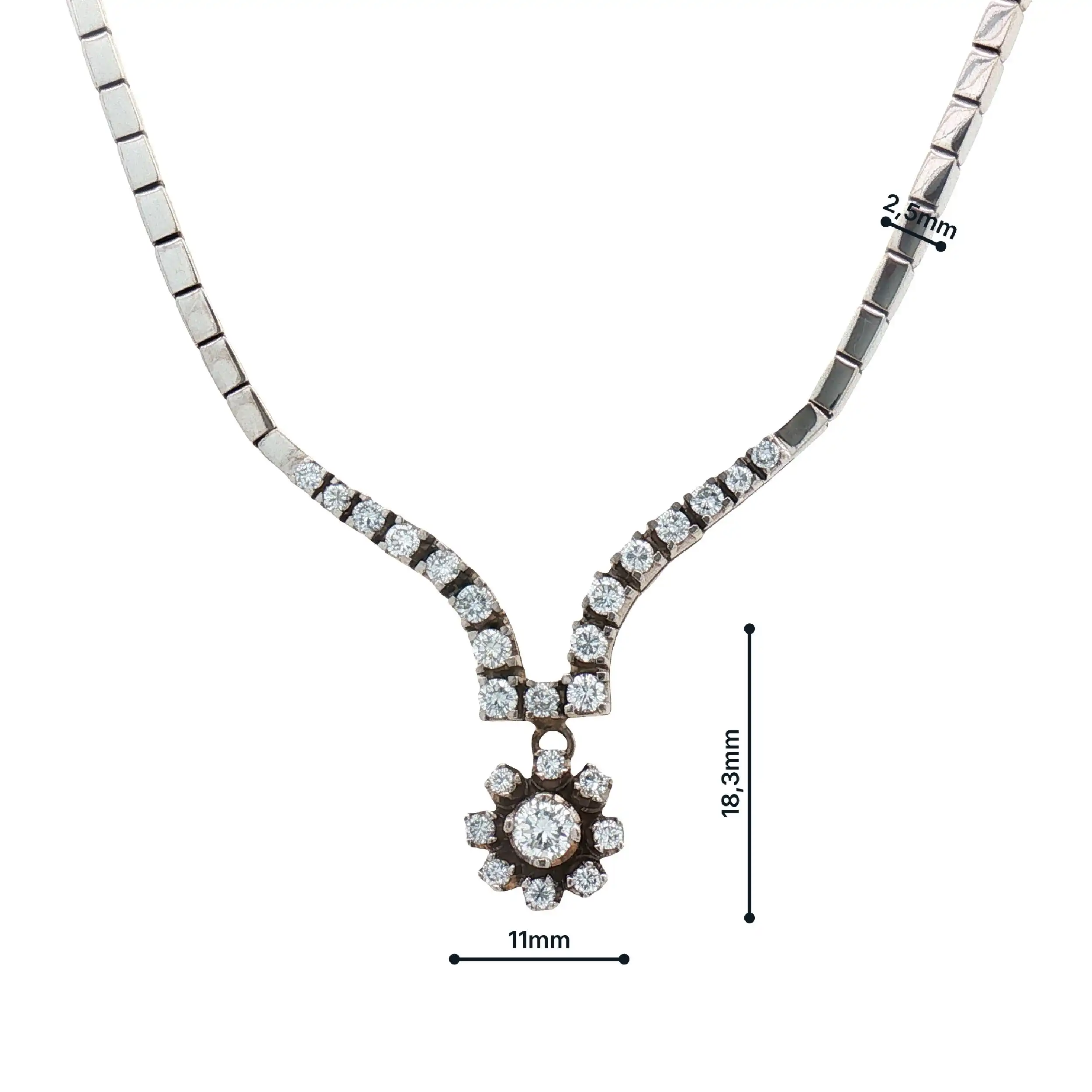 Collier Weißgold mit Brillanten Collier Weißgold mit Brillanten