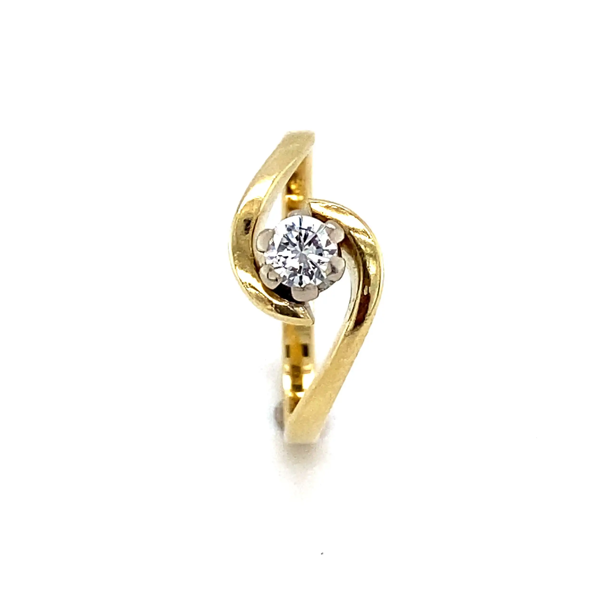 Ring Bicolor mit Brillant Ring Bicolor mit Brillant