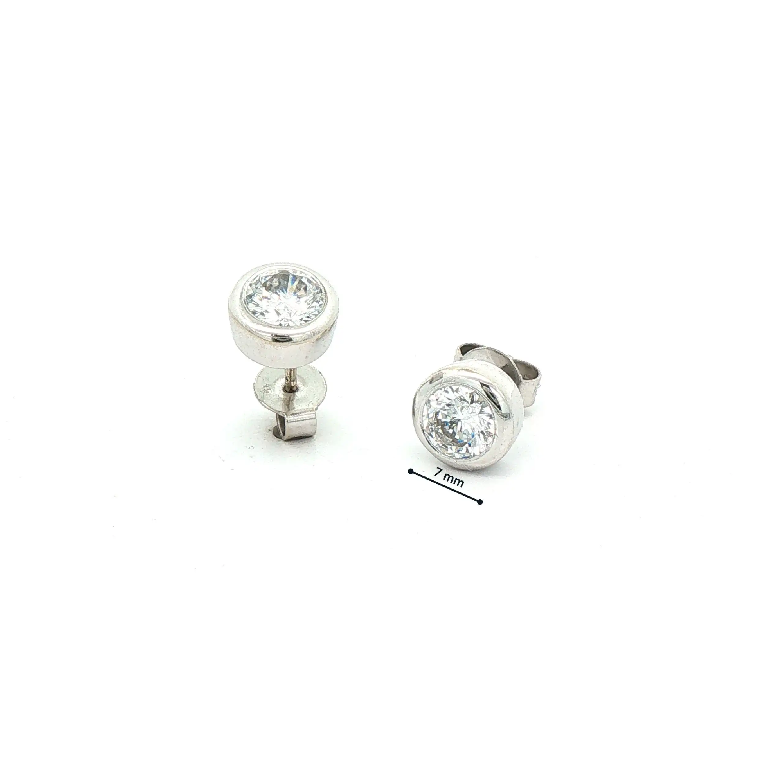 Ohrstecker Weißgold mit Zirkonia Ohrstecker Weißgold mit Zirkonia