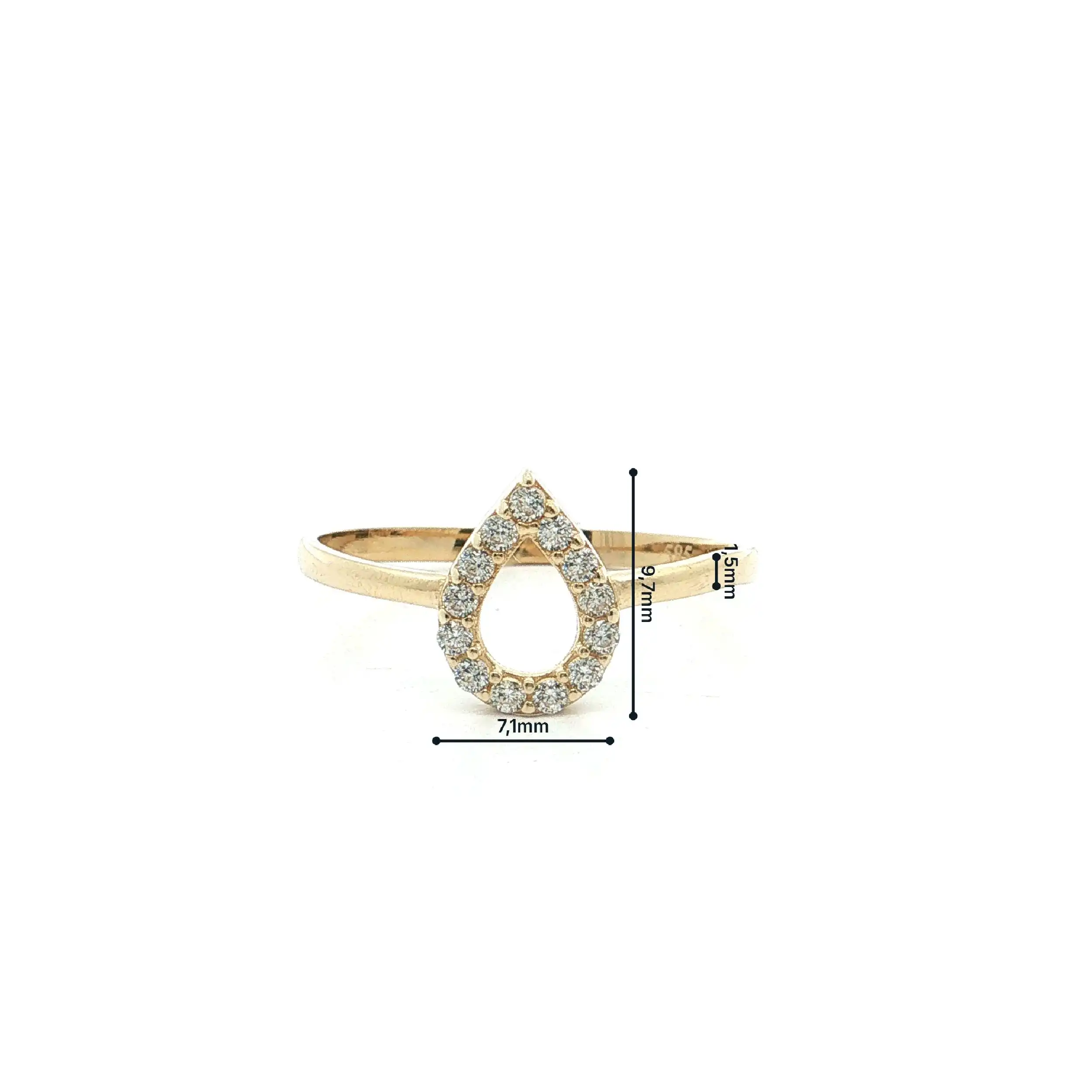 Ring Gelbgold mit Zirkonia