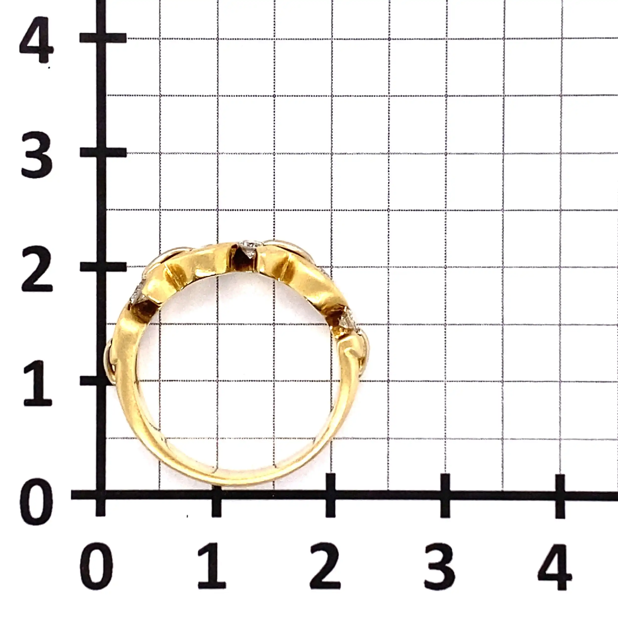 Ring Gelbgold mattiert mit Brillanten Ring Gelbgold mattiert mit Brillanten