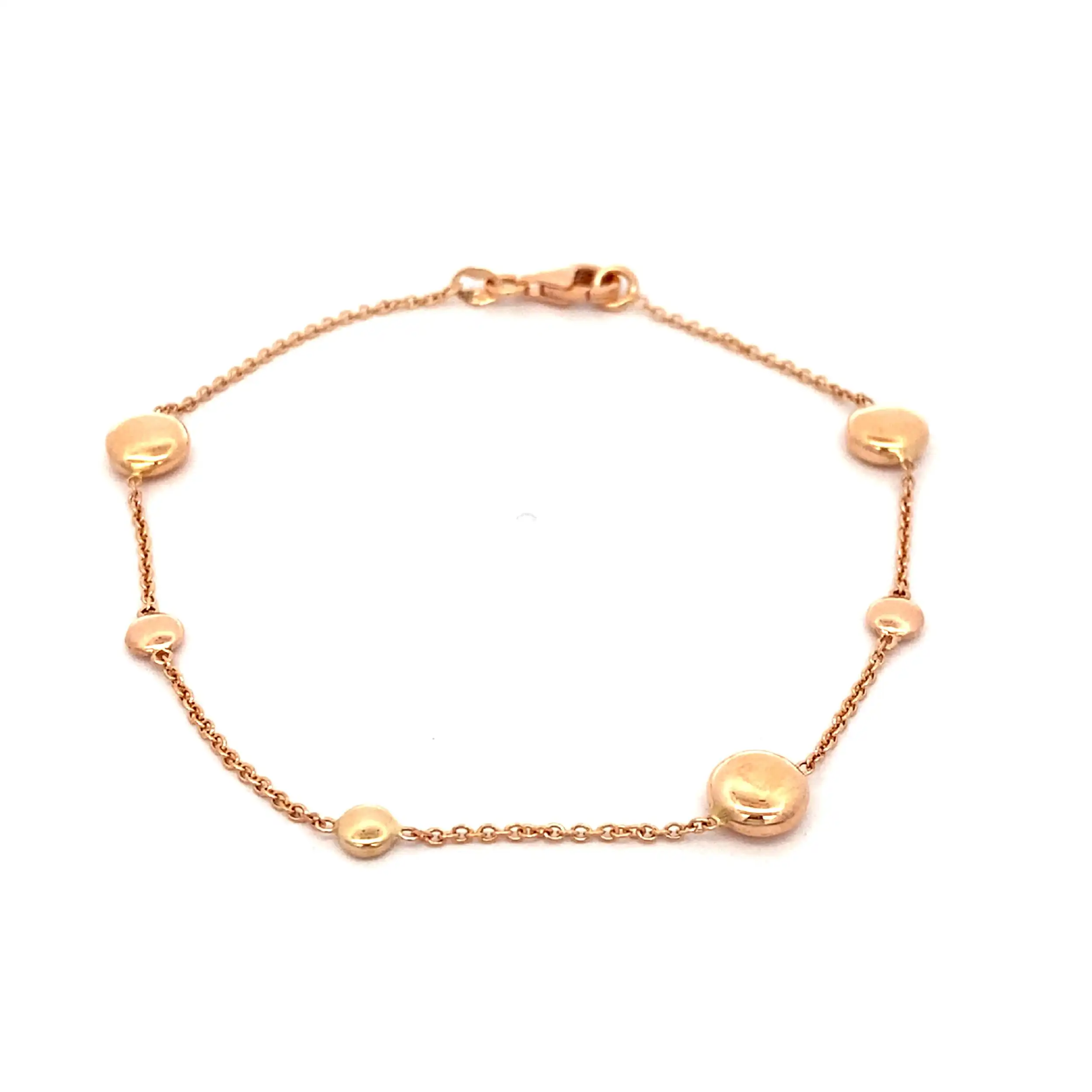 Ankerarmband Gelbgold mit Linsen Ankerarmband Gelbgold mit Linsen