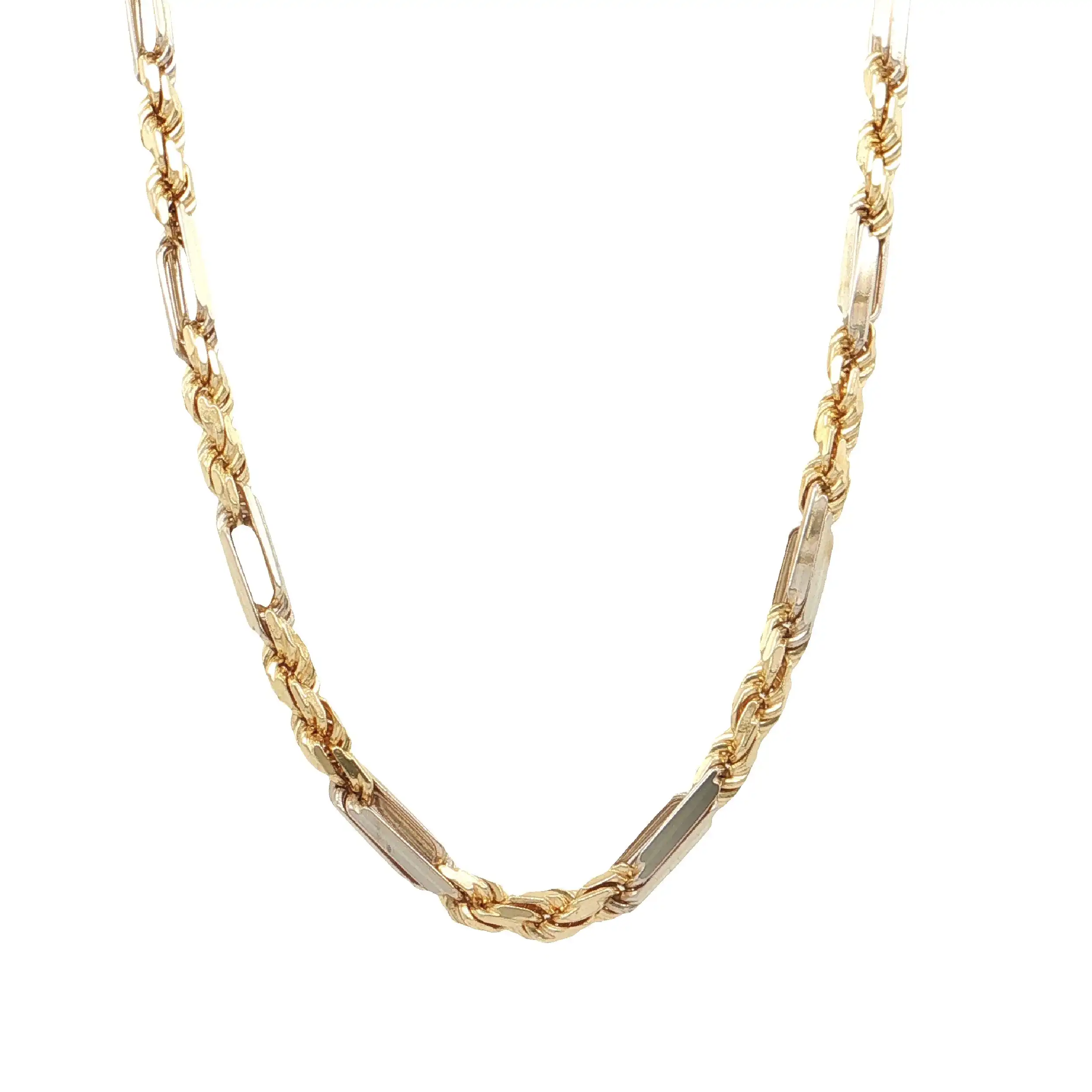 Stäbchenkordelkette Gelbgold