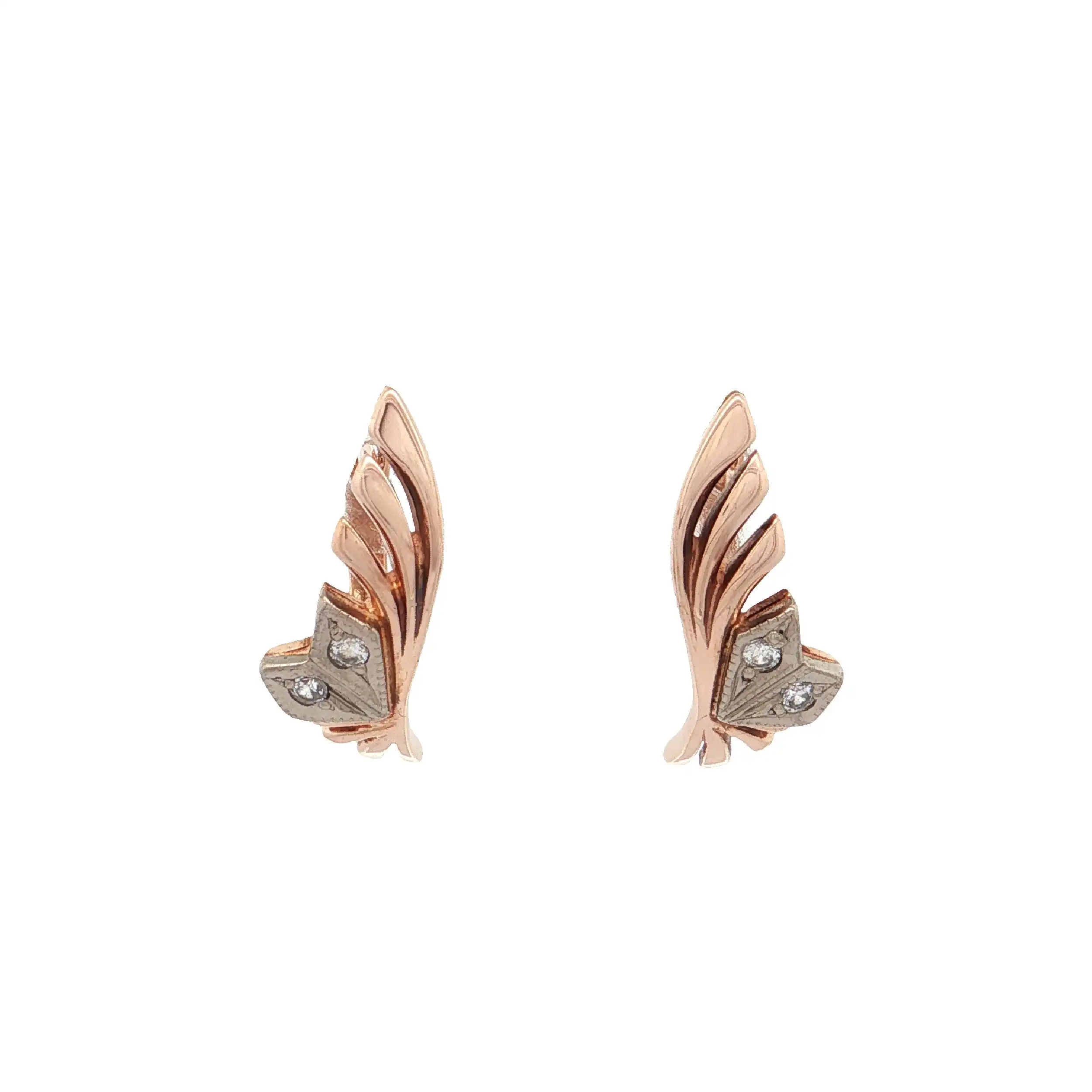 Ohrringe Bicolor mit Zirkonia Ohrringe Bicolor mit Zirkonia