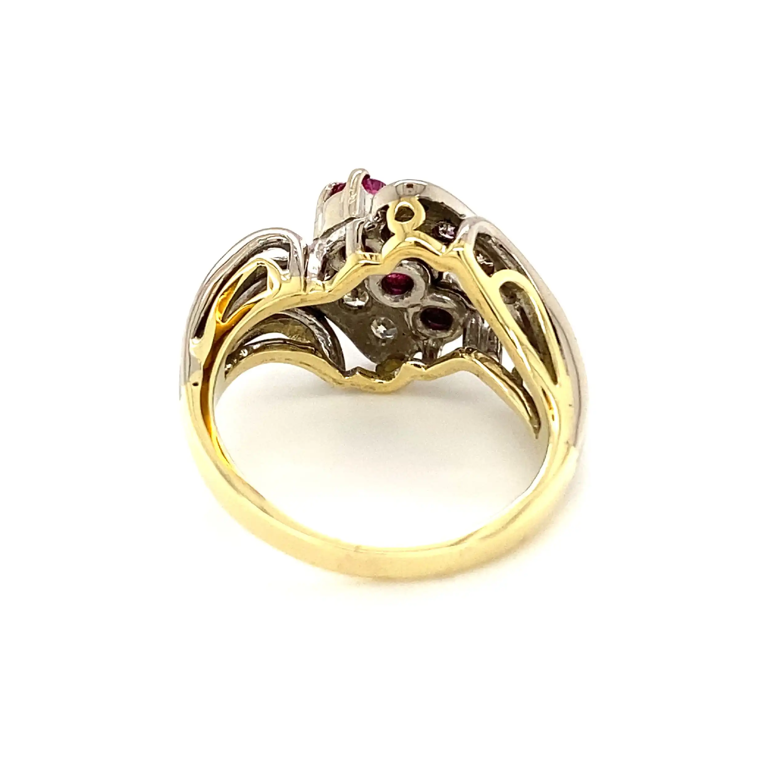 Ring Bicolor mit Rubine & Diamanten Ring Bicolor mit Rubine & Diamanten
