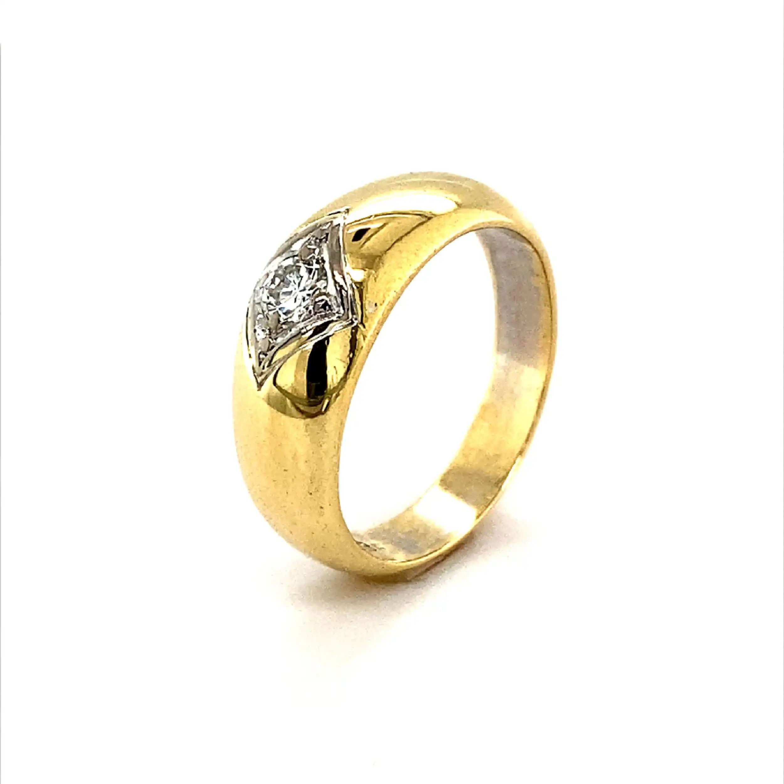 Ring Bicolor mit Brillant Ring Bicolor mit Brillant