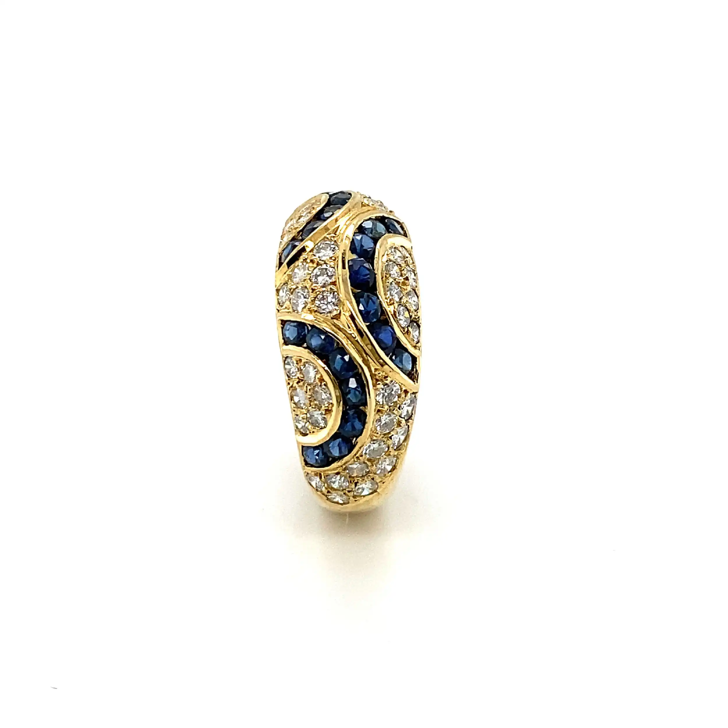 Ring Gelbgold mit Brillanten und Saphiren Ring Gelbgold mit Brillanten und Saphiren