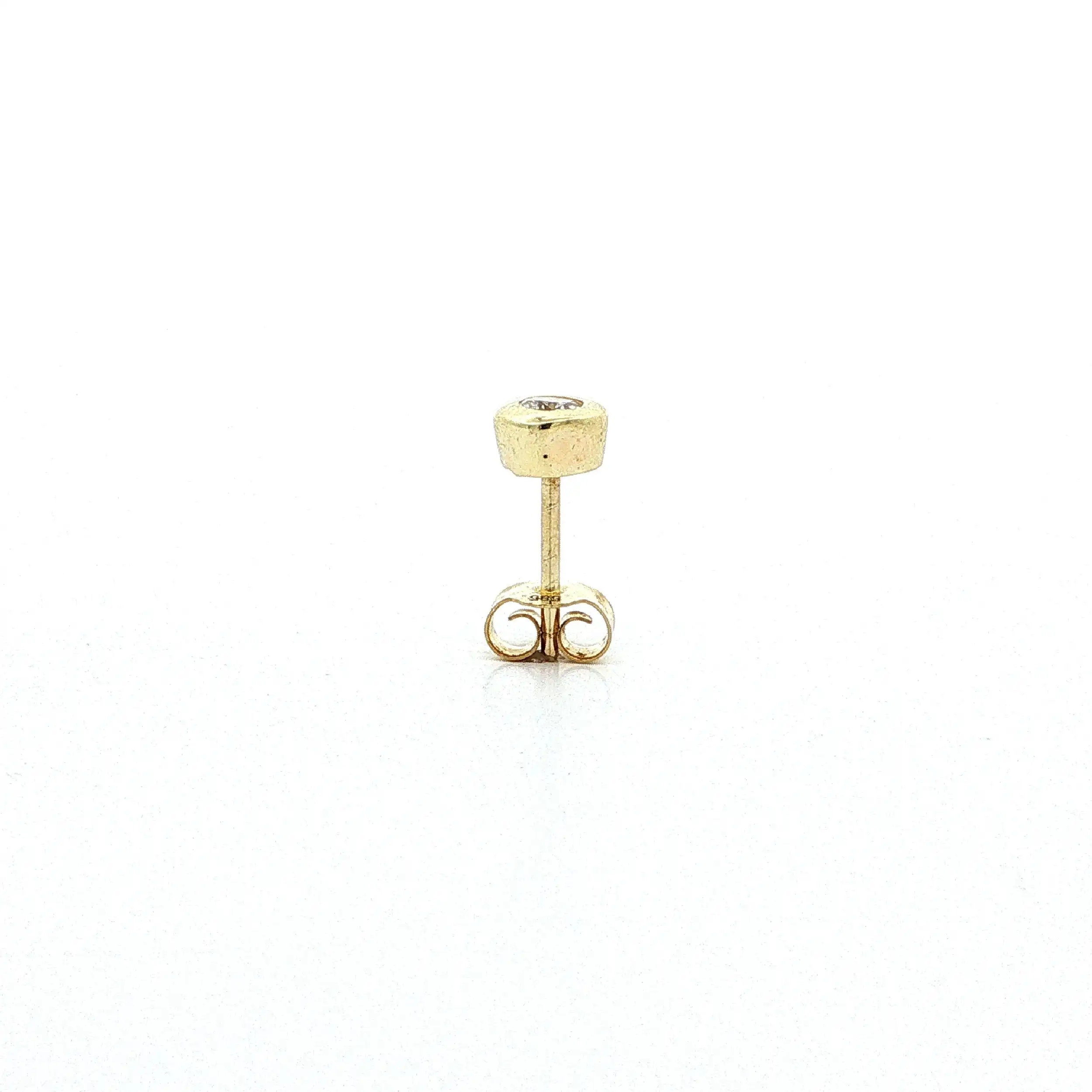 Einzelner Ohrstecker Gelbgold mit Brillant Einzelner Ohrstecker Gelbgold mit Brillant