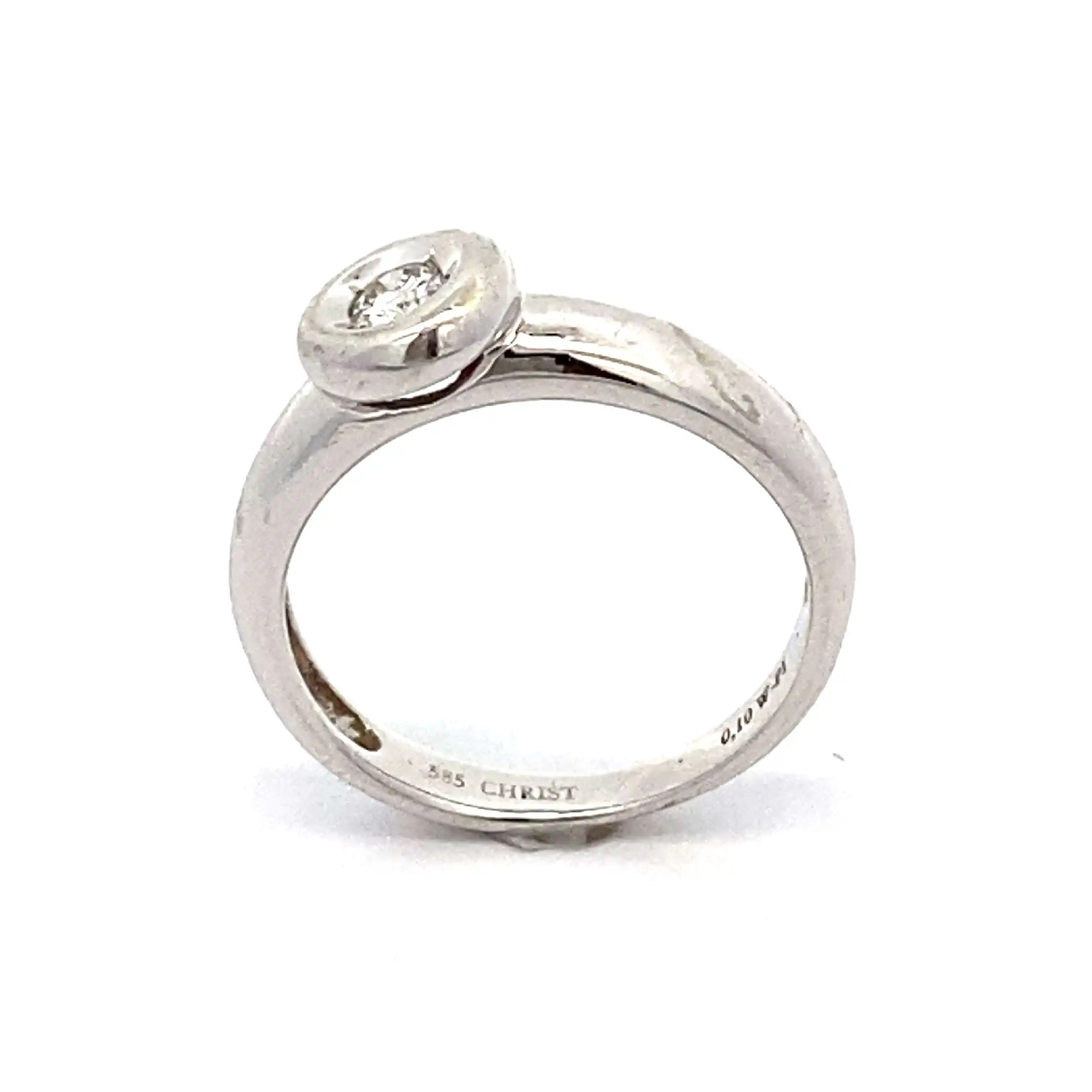 Ring Weißgold Christ mit Brillant Solitär Ring Weißgold Christ mit Brillant Solitär