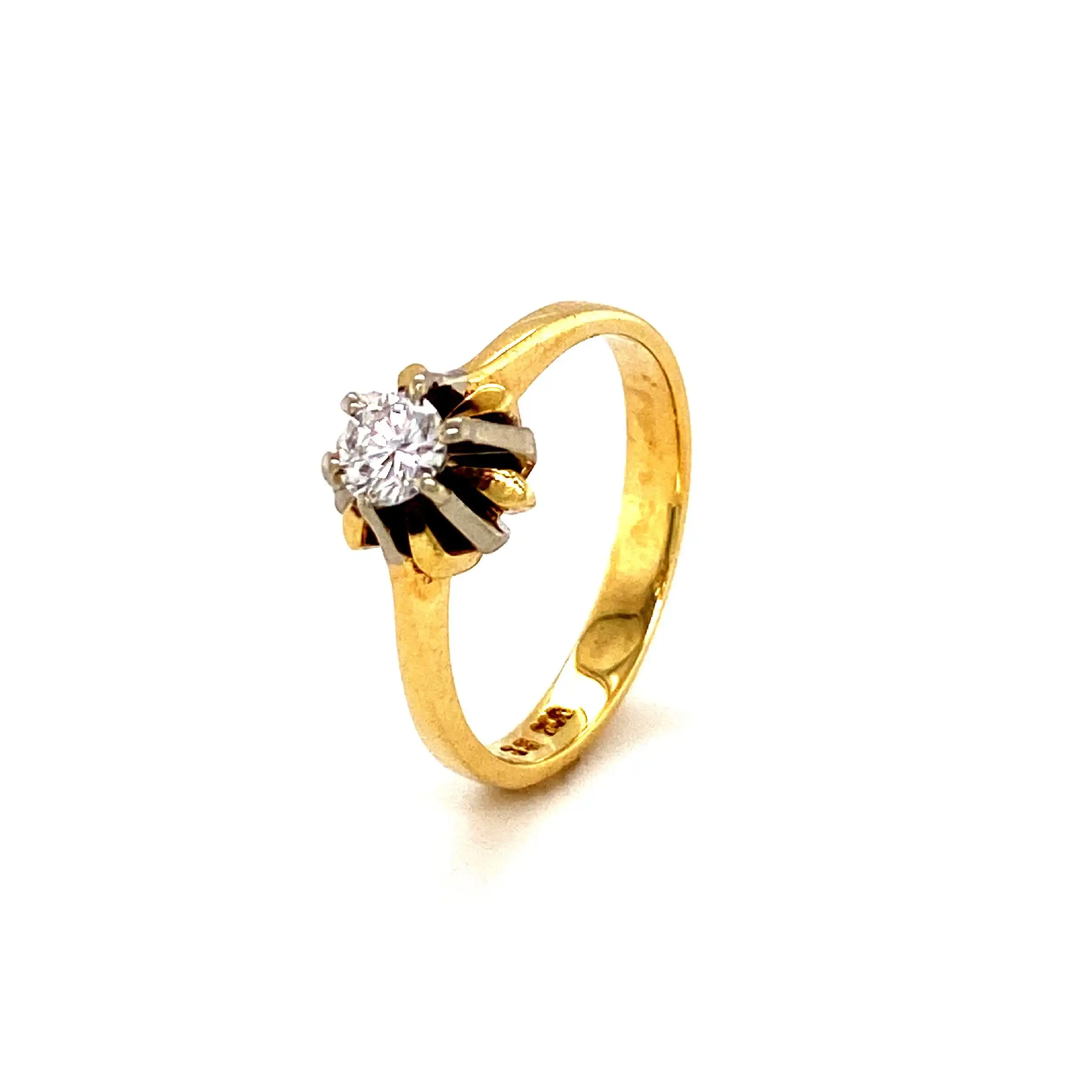 Ring Bicolor mit Brillant